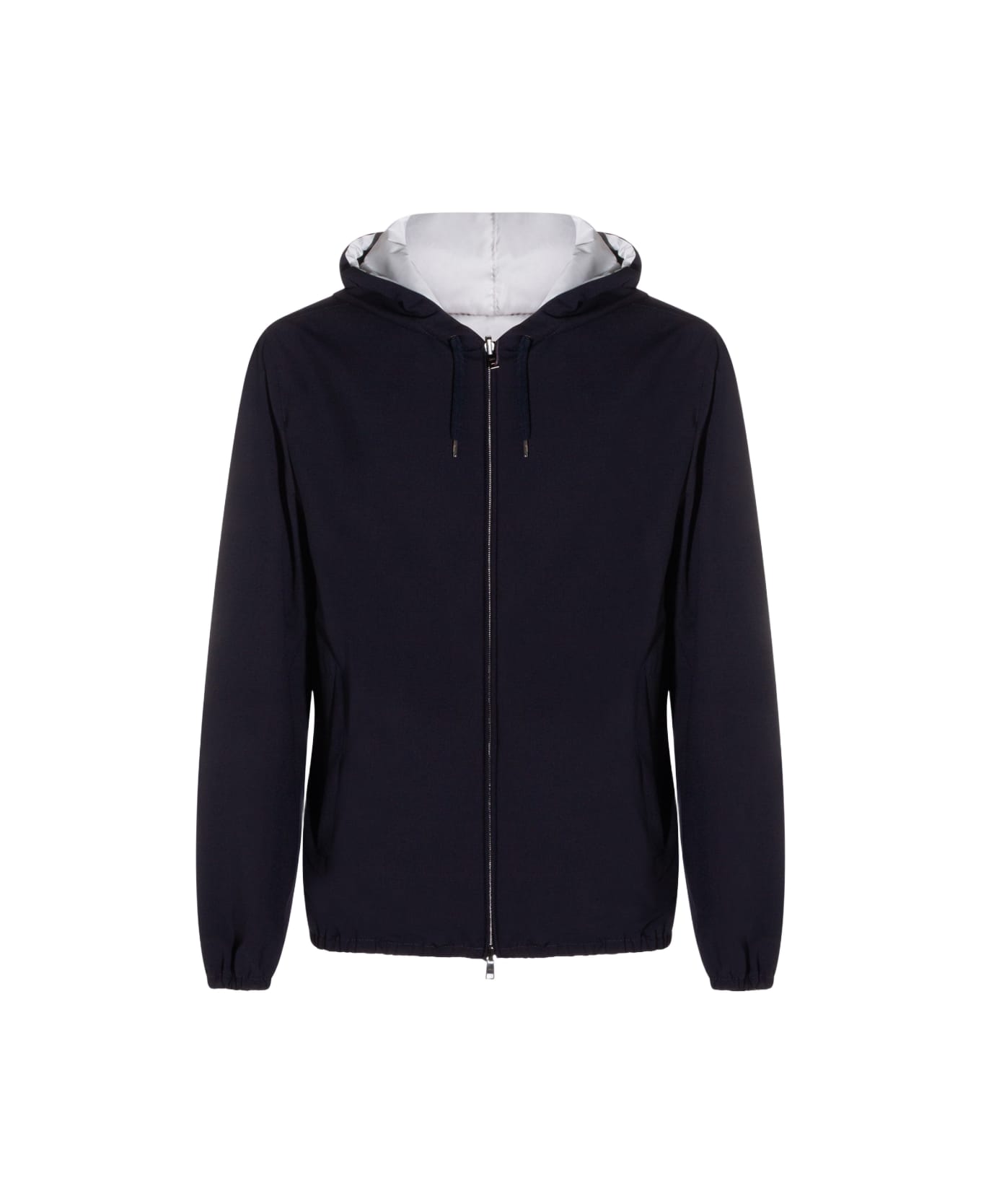 Herno Navy And White Reversible Casual Jacket - NAVY-GHIACCIO