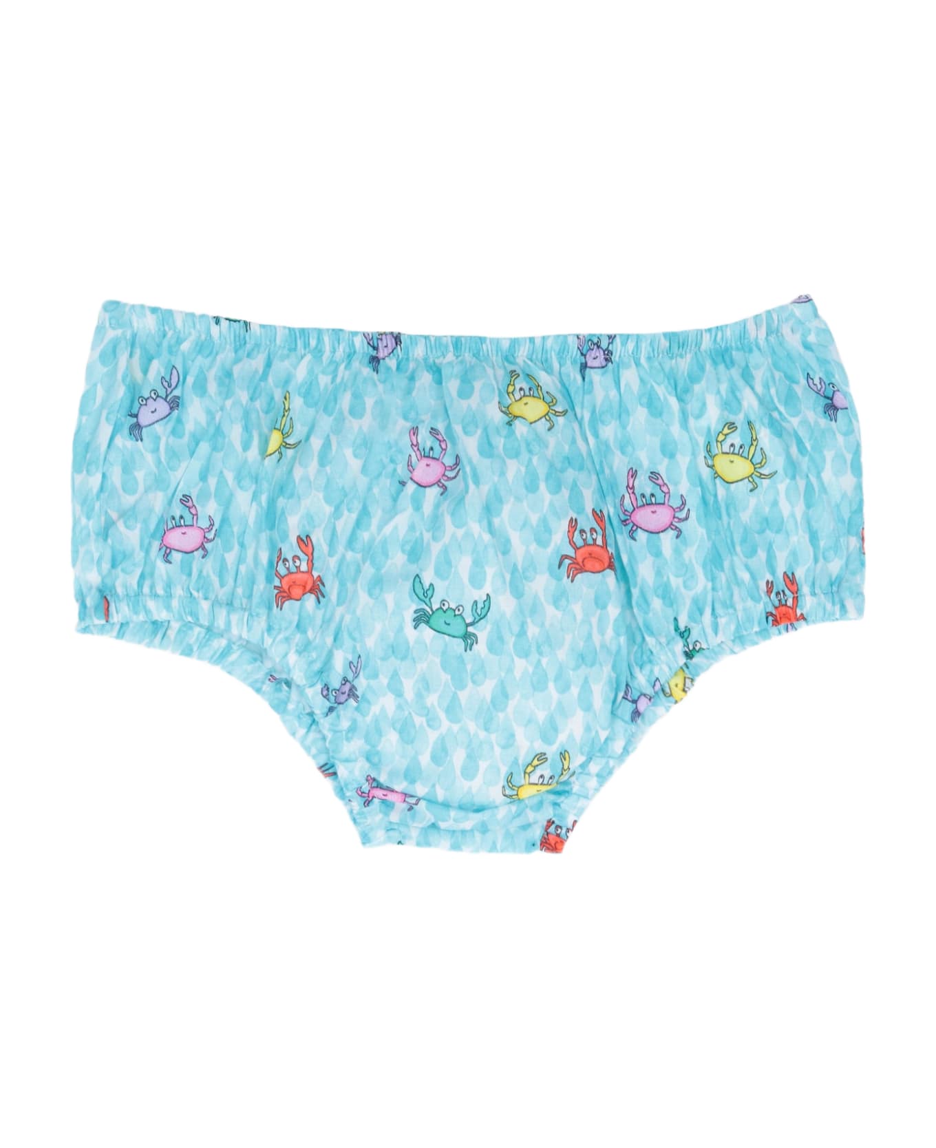 MC2 Saint Barth Infant Bloomers Pimmy With Crabs Print - WHITE