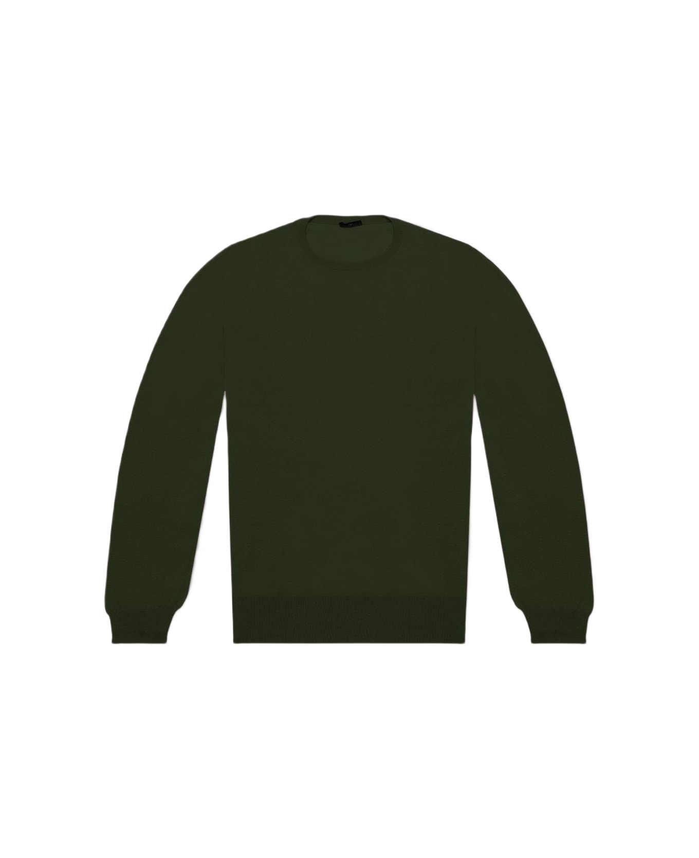 Larusmiani Crew Neck Irish Sweater - Olive フリース