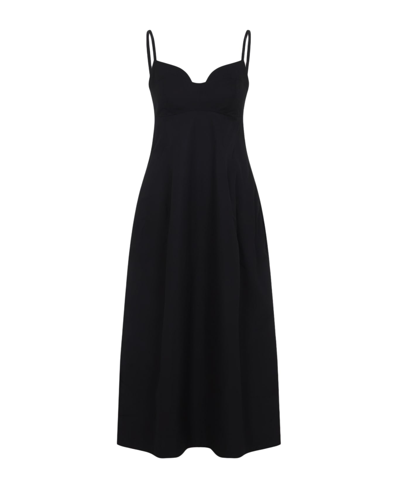 Co Bustier Cut Midi Dress - Black