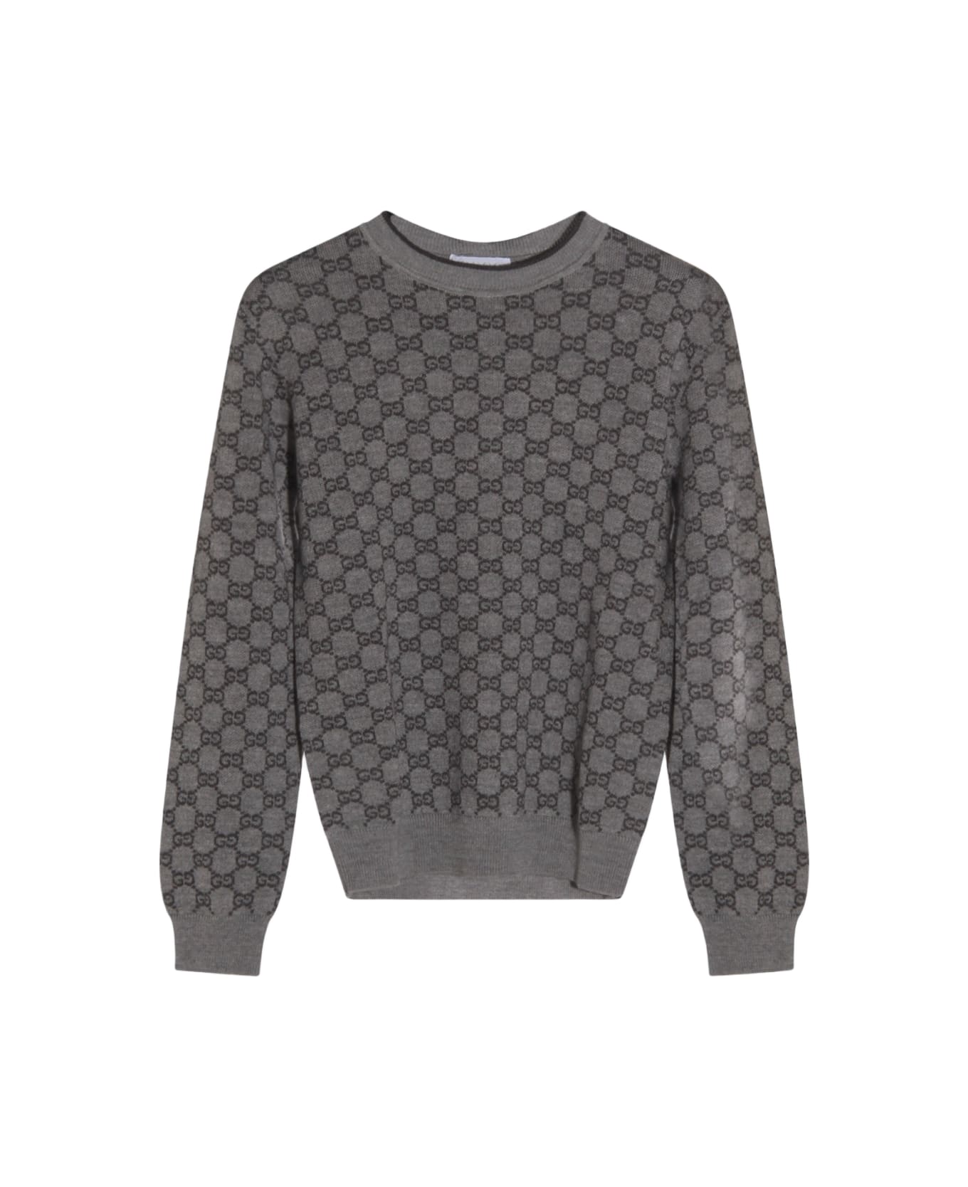 Gucci Grey Wool Knitwear - MEDIUM GREY/DK GREY