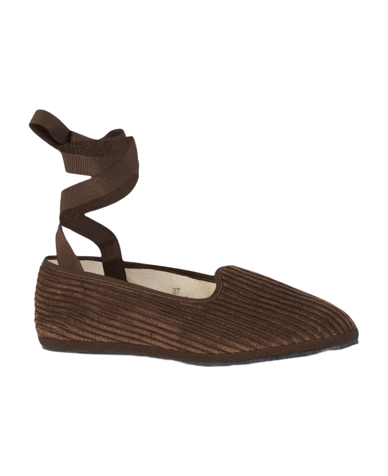 MC2 Saint Barth Woman Corduroy Slipper Loafers | My Chalom Special Edition - BROWN
