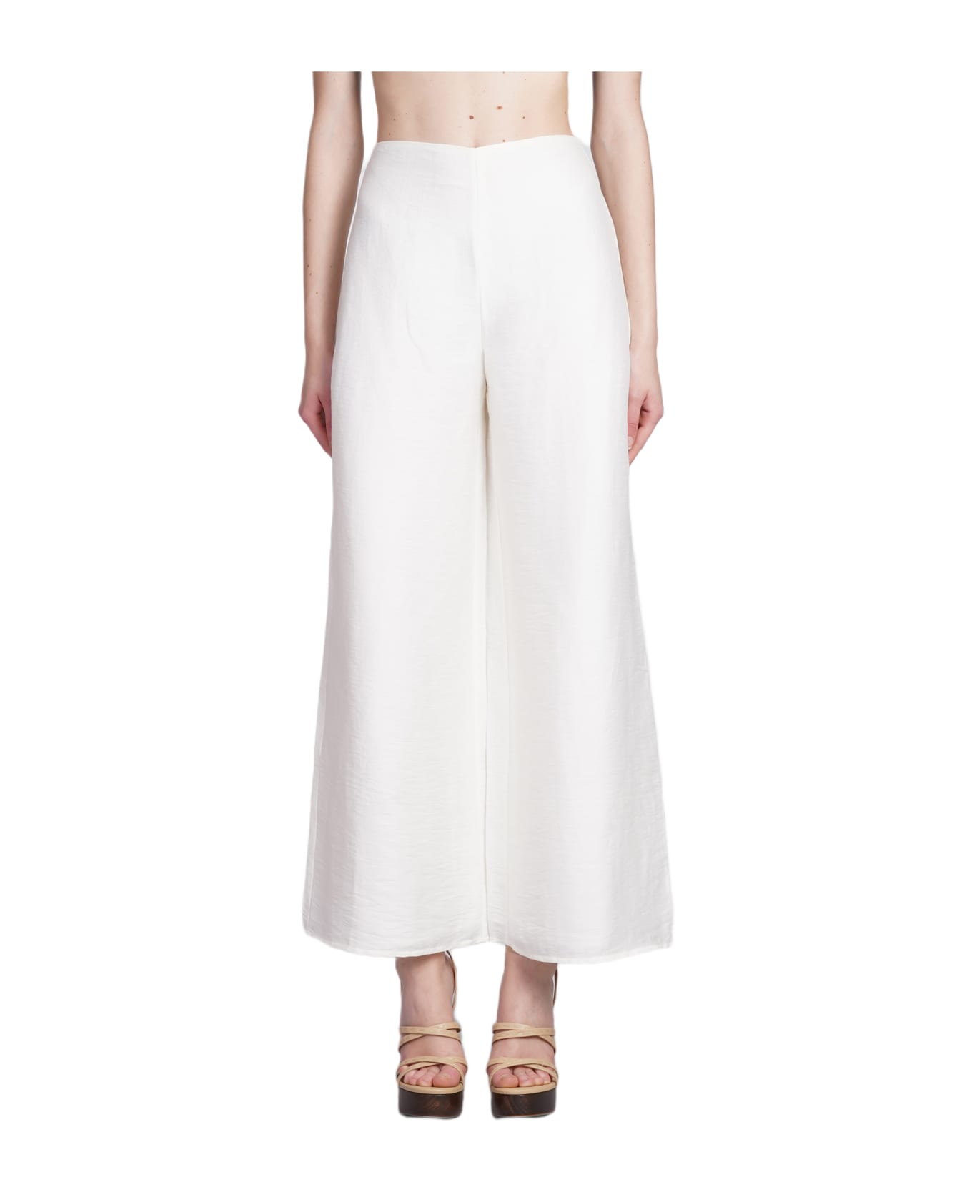 Cult Gaia Kora Pants In White Linen - white