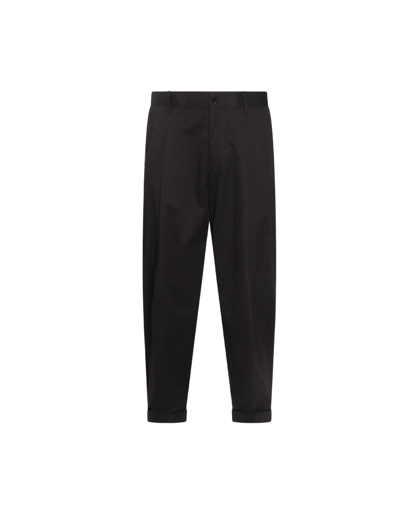 Dolce & Gabbana Black Cotton Pants - Nero