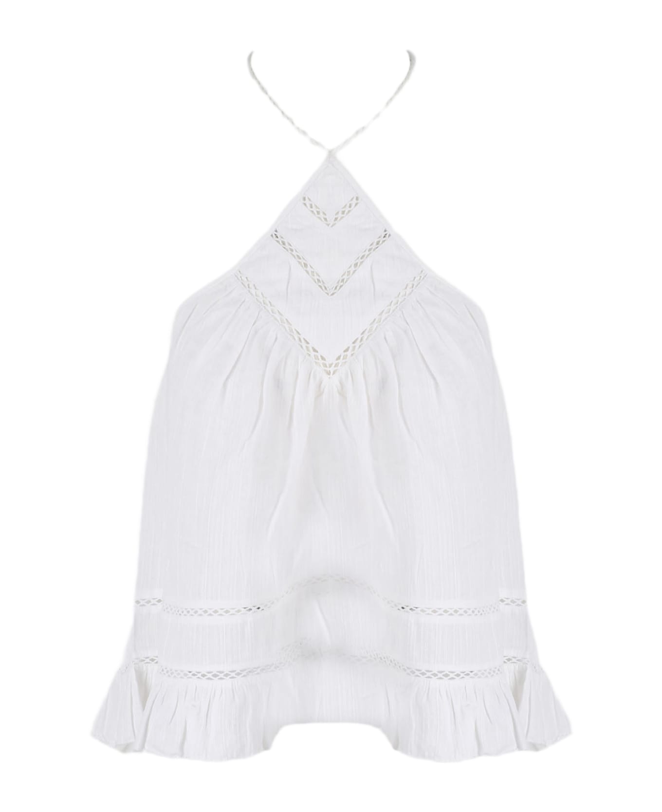 Marant Étoile Lisio Cotton And Linen Sleeveless Top - White