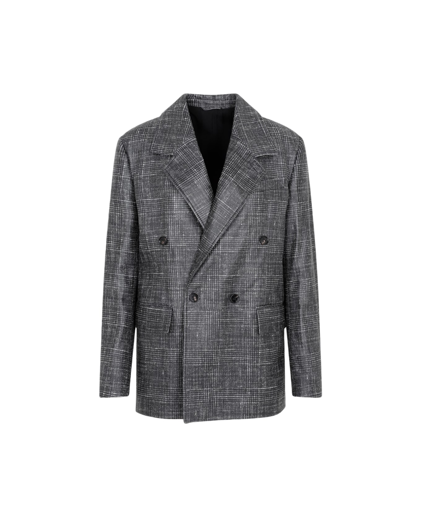 Bottega Veneta Printed Leather Jacket - Black White