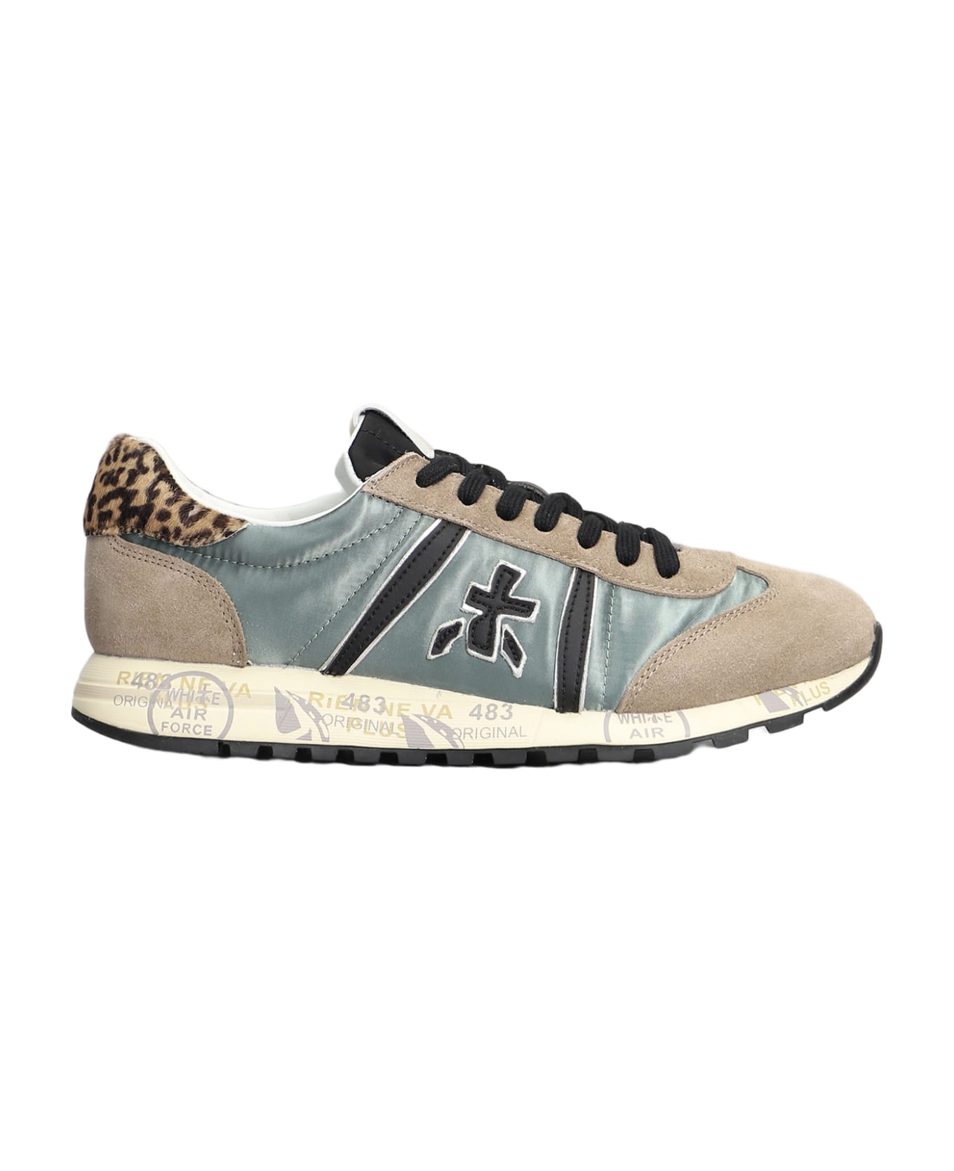 Premiata Lucy Sneakers In Taupe Suede And Fabric - taupe