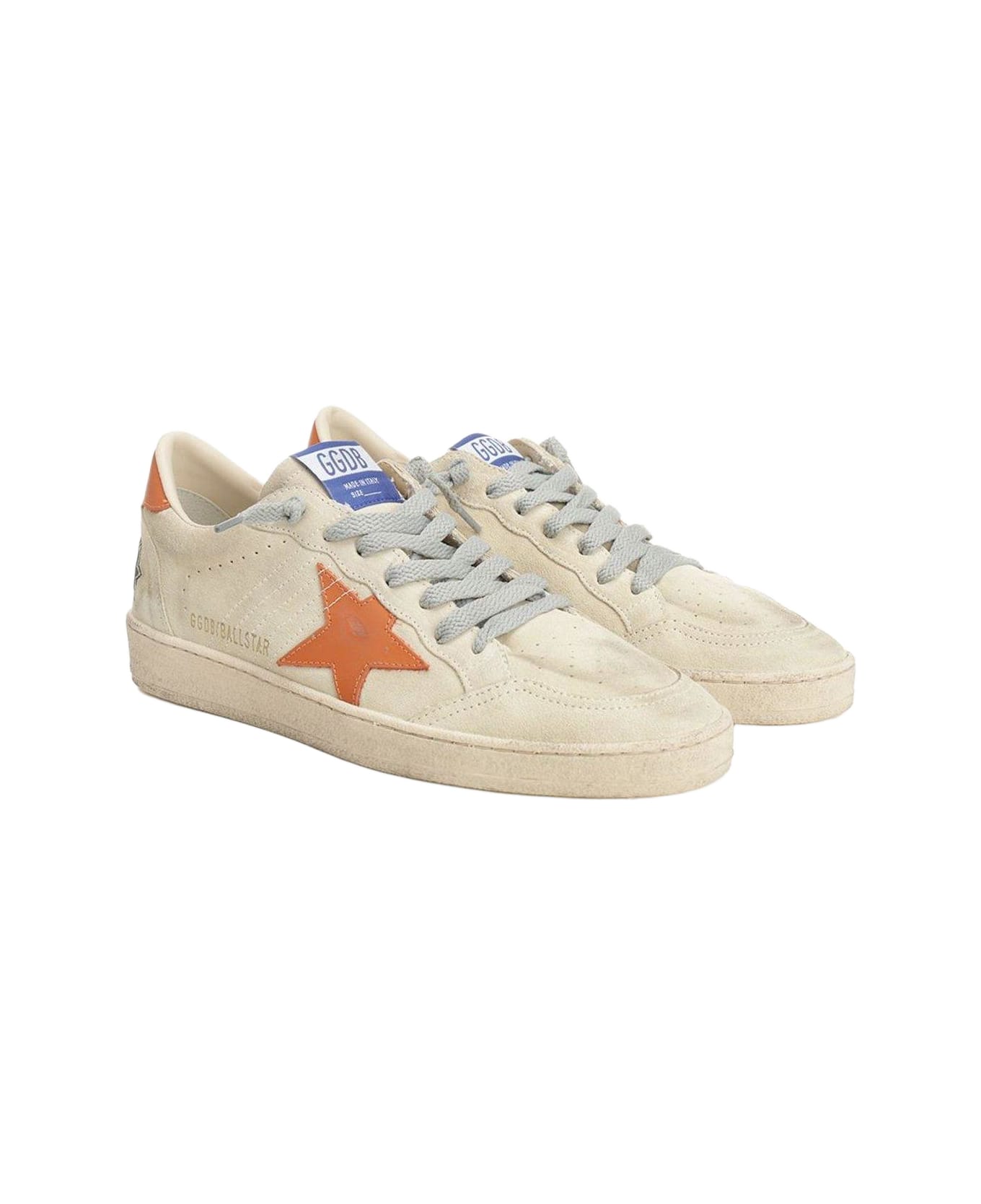 Golden Goose Ball Star Lace-up Sneakers - Wood ash/gold flame