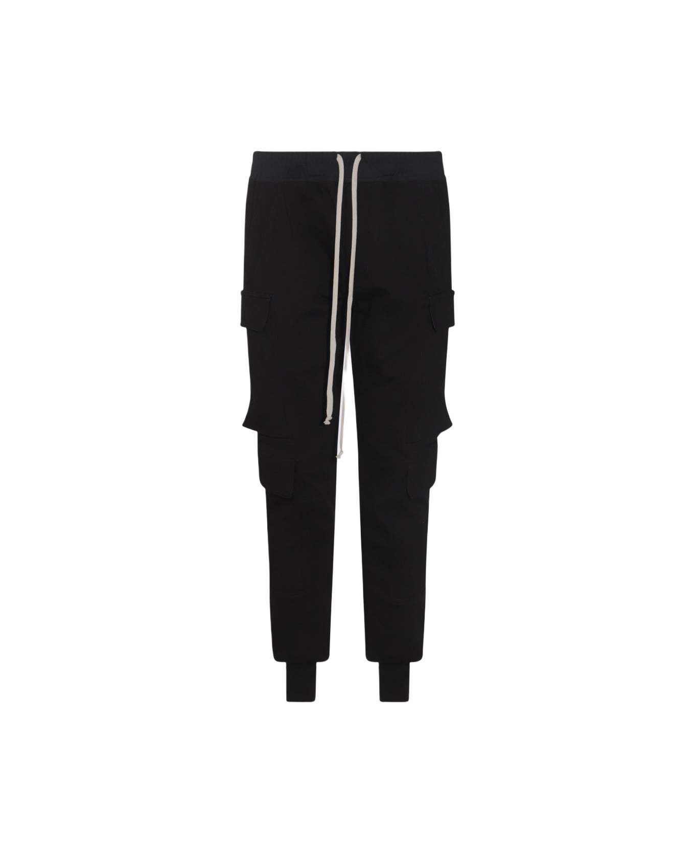 Rick Owens Black Cotton Pants - Black