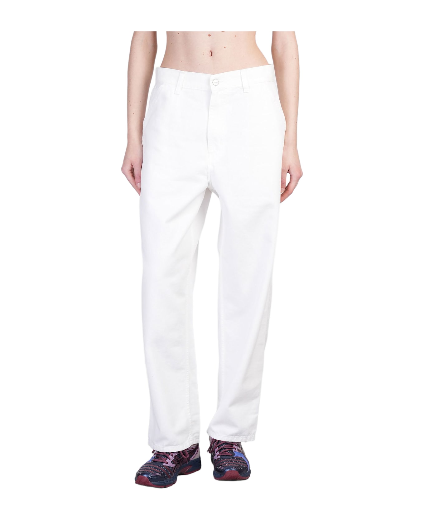 Carhartt Brandon Single Knee Pants In White Cotton - white