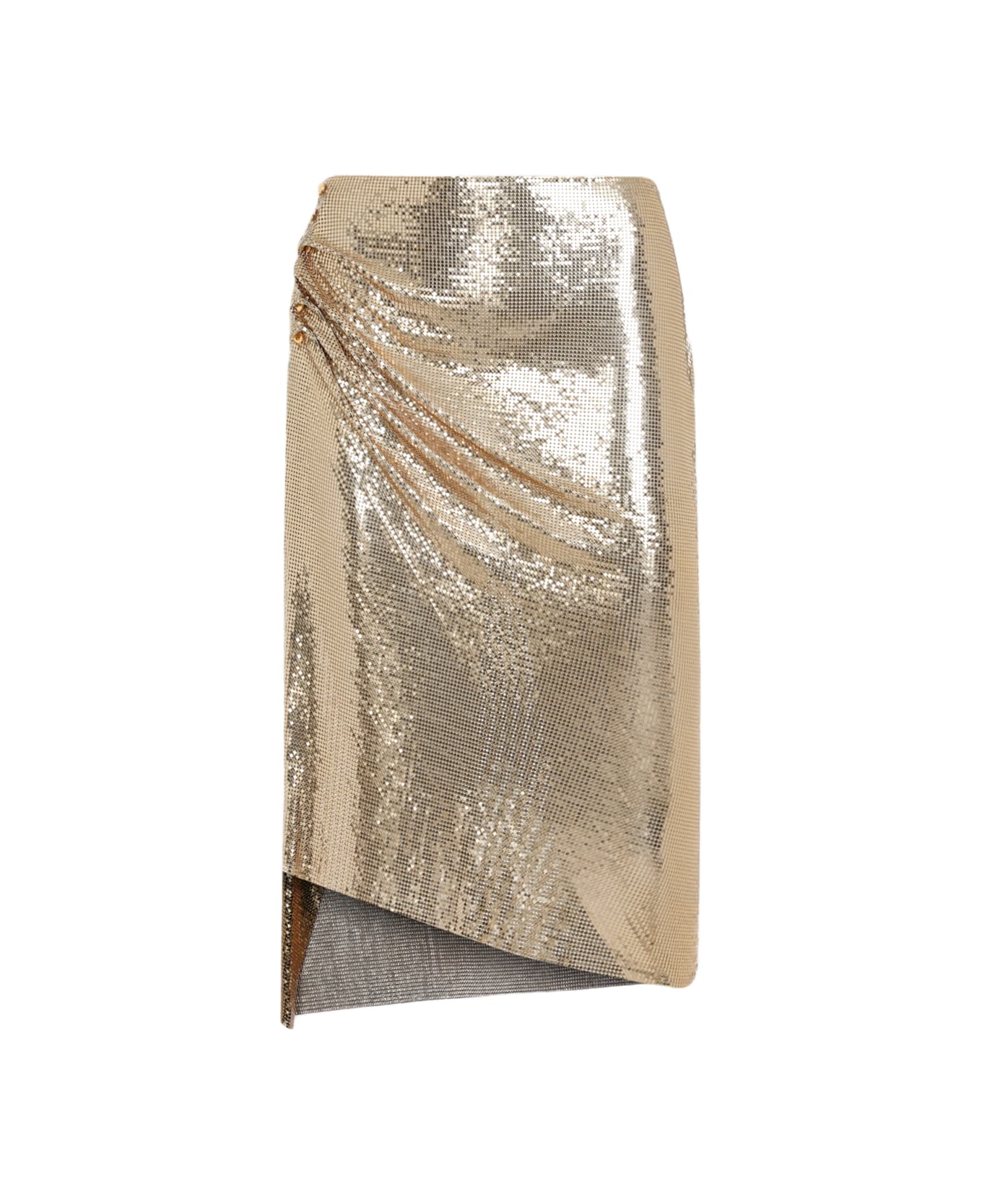 Paco Rabanne Knee Skirt - Gold