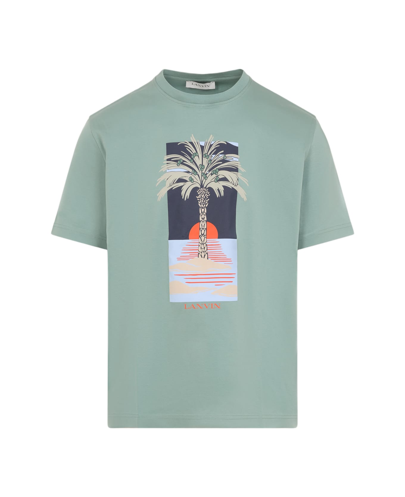 Lanvin Printed T-shirt - Vert De Gris