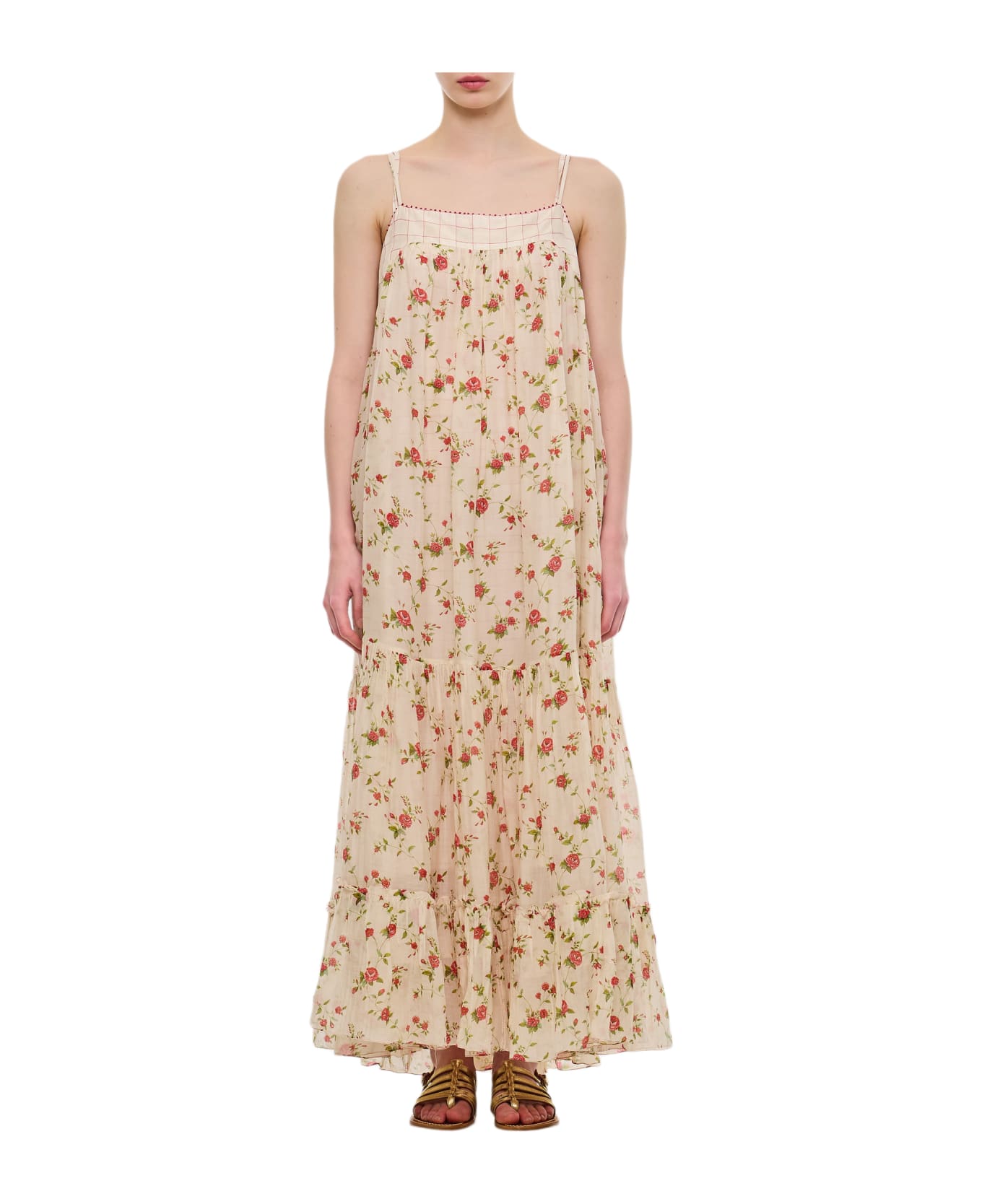 Péro Cotton Silk Midi Dress - MultiColour ワンピース＆ドレス
