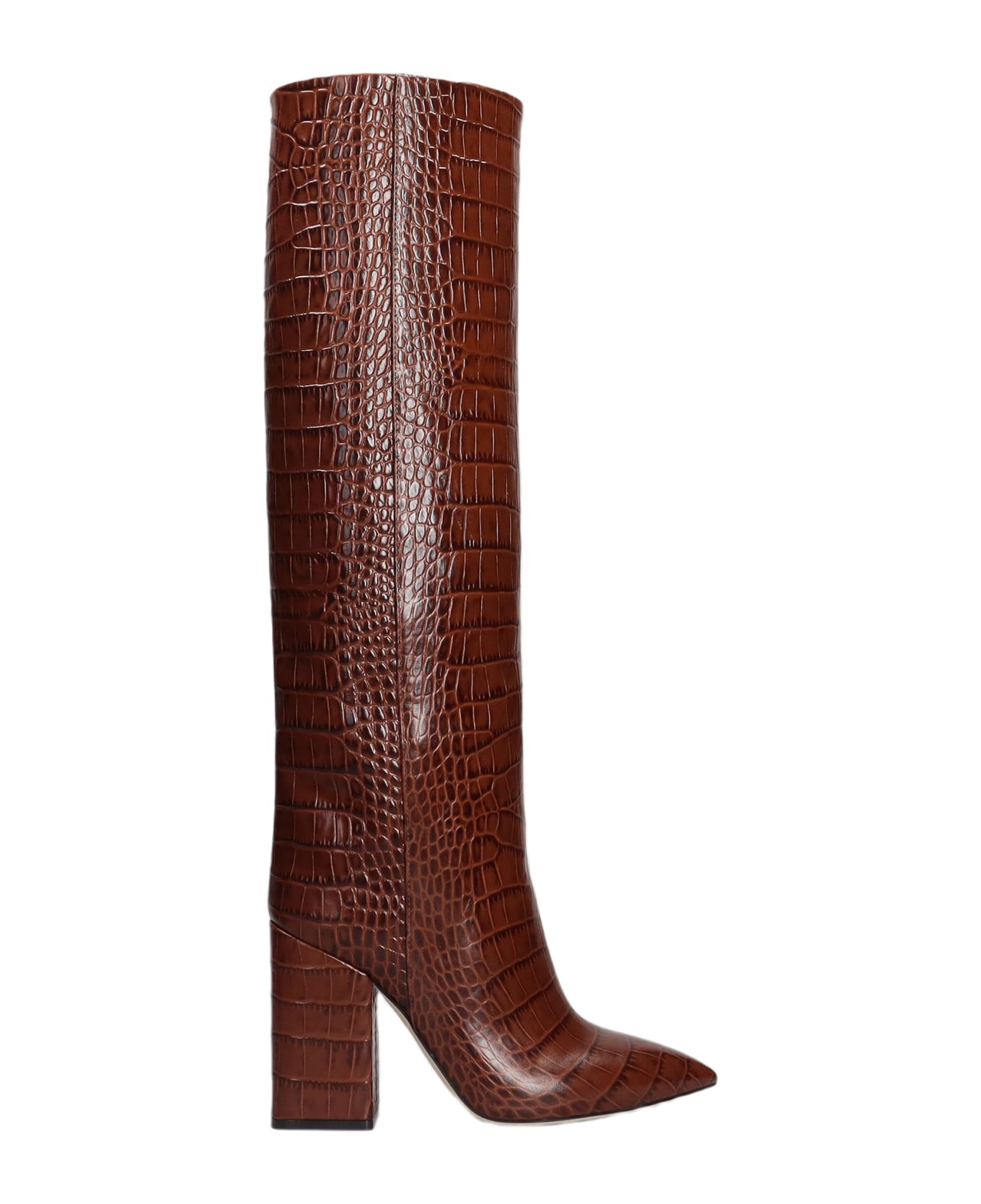 Paris Texas Anja High Heels Boots In Brown Leather - brown ブーツ