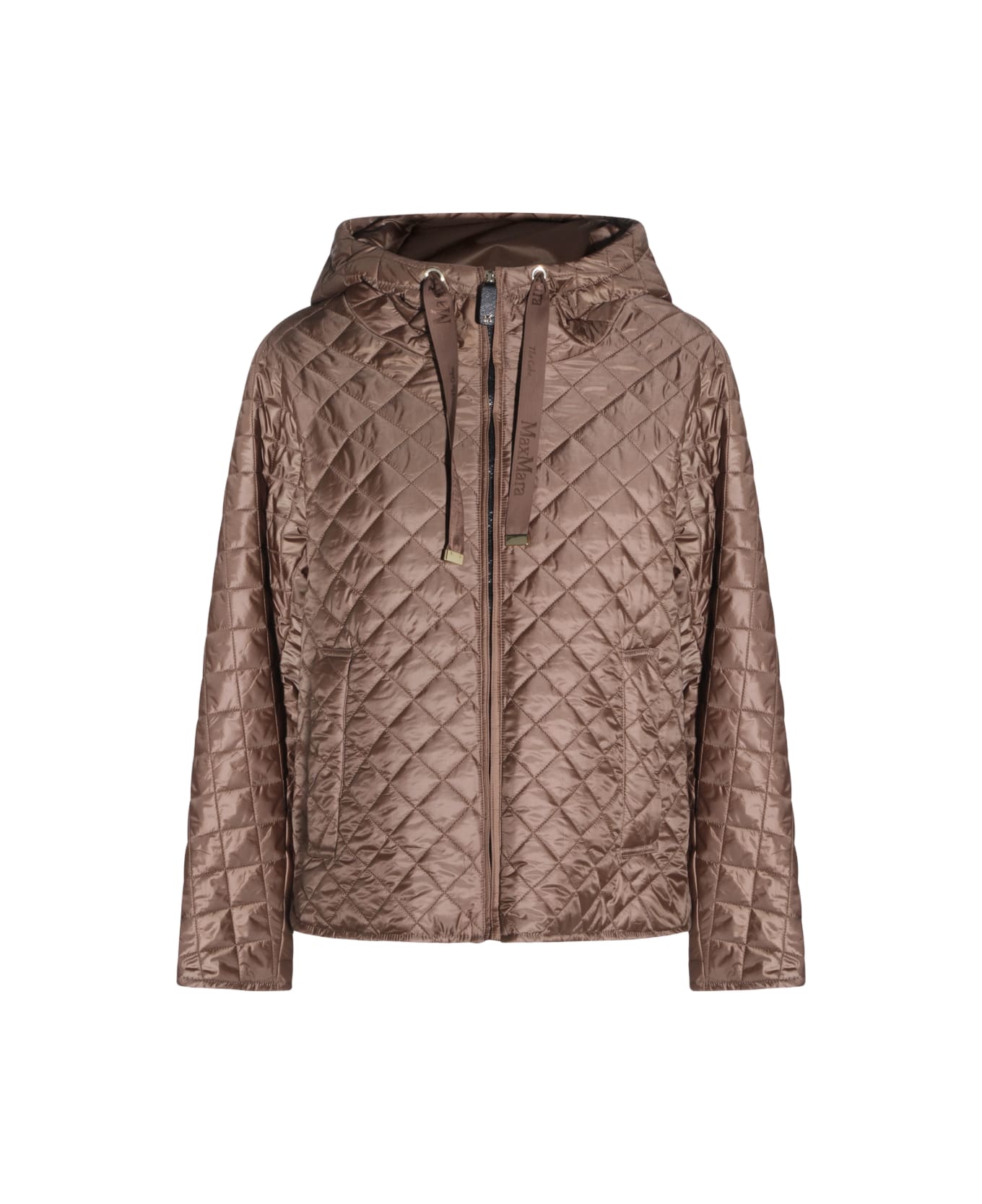 Max Mara The Cube Beige Down Jacket - LEATHER