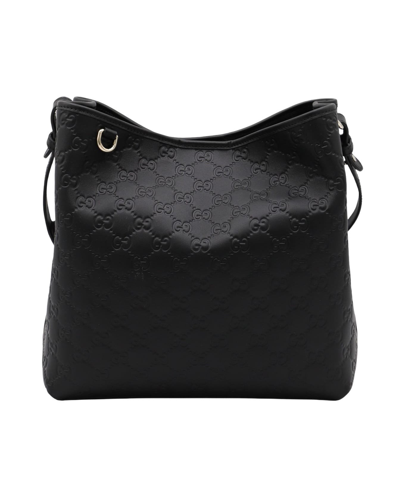 Gucci Black Leather Bucket Satchels - Black