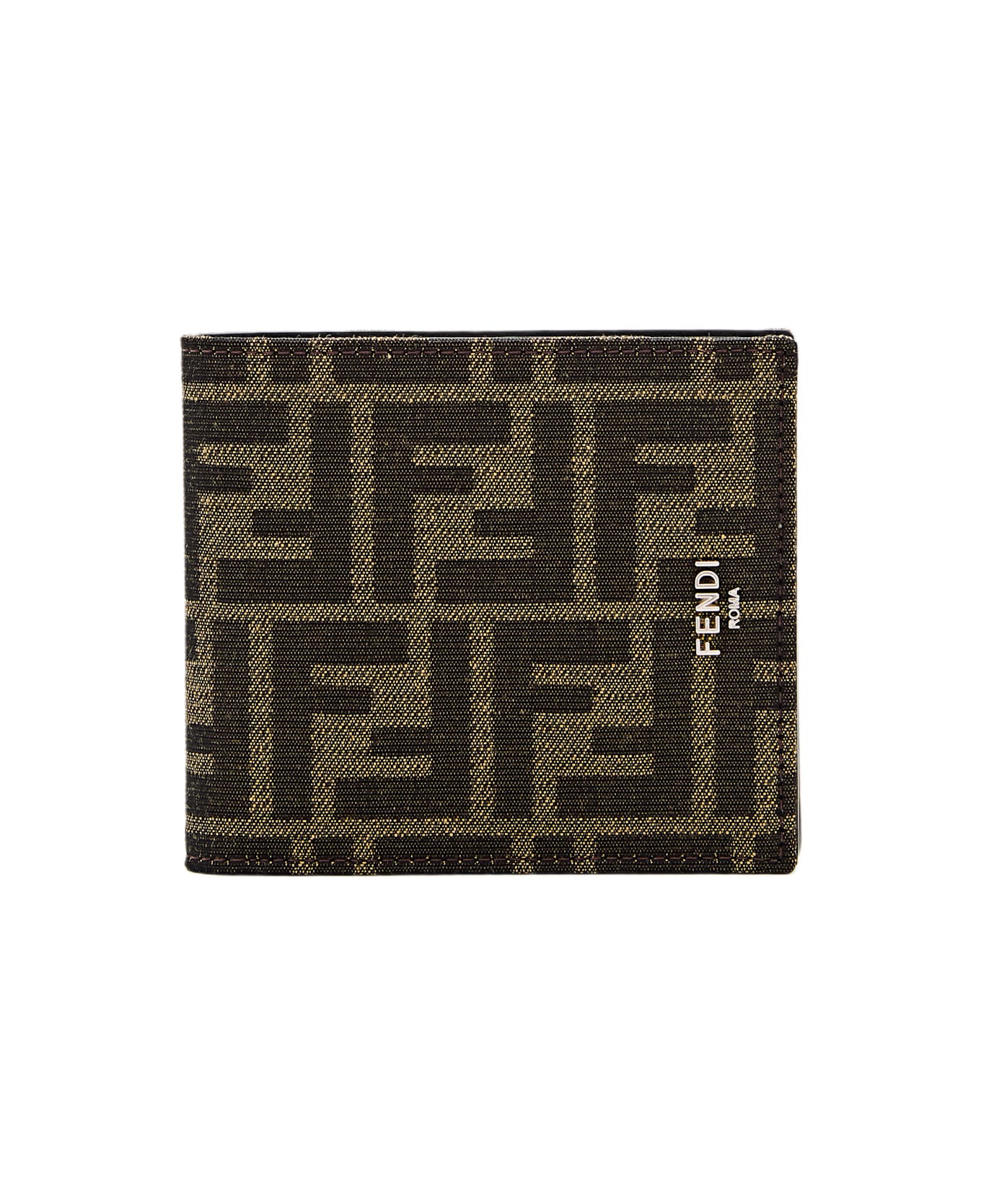 Fendi Bi-fold Jacquard Wallet - Brown