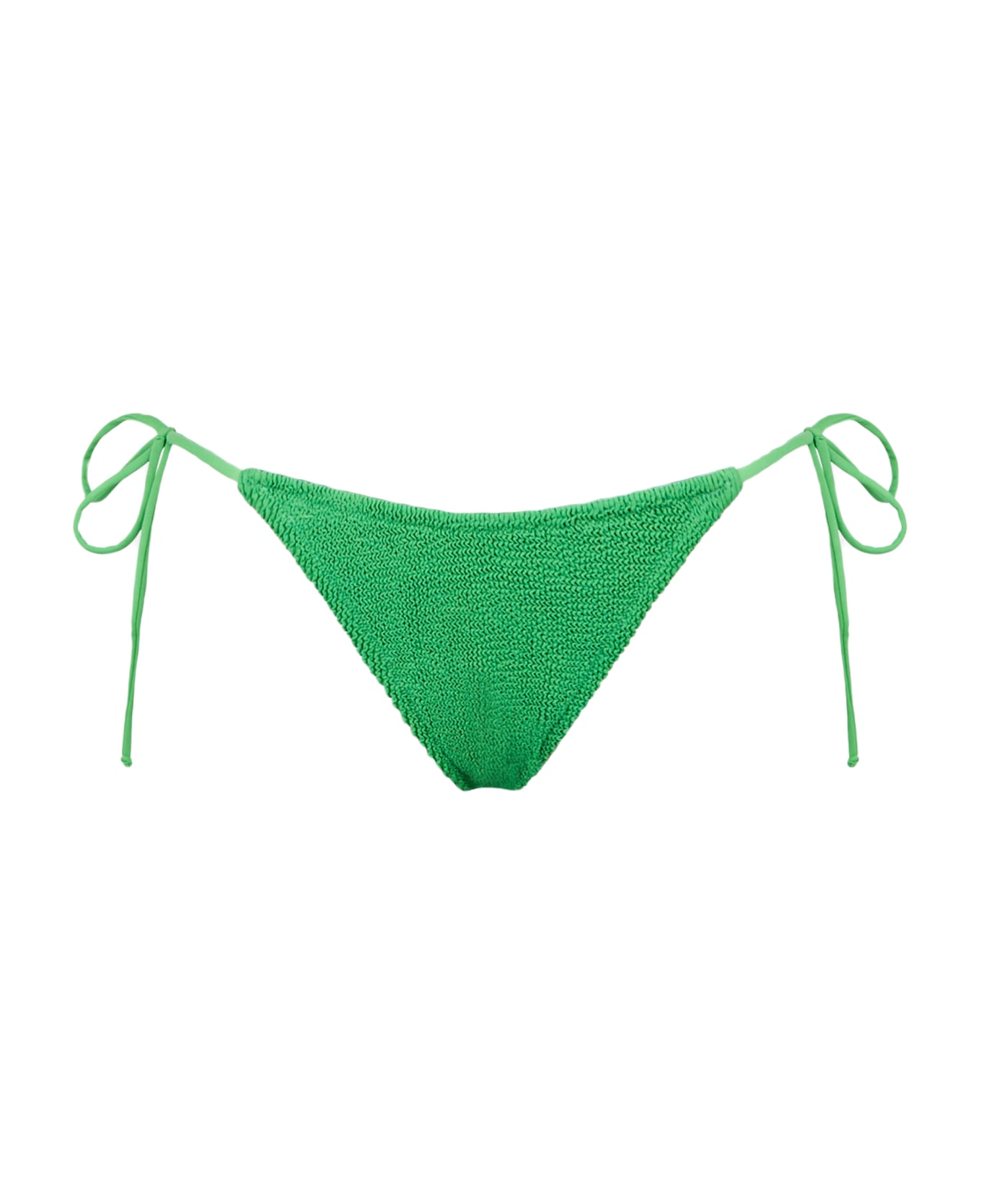 MC2 Saint Barth Woman Green Crinkle Cheeky Swim Briefs - GREEN