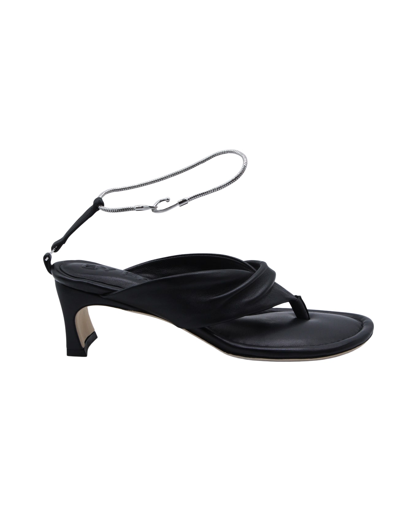 BY FAR Black Nappa Leather Sandal - Black
