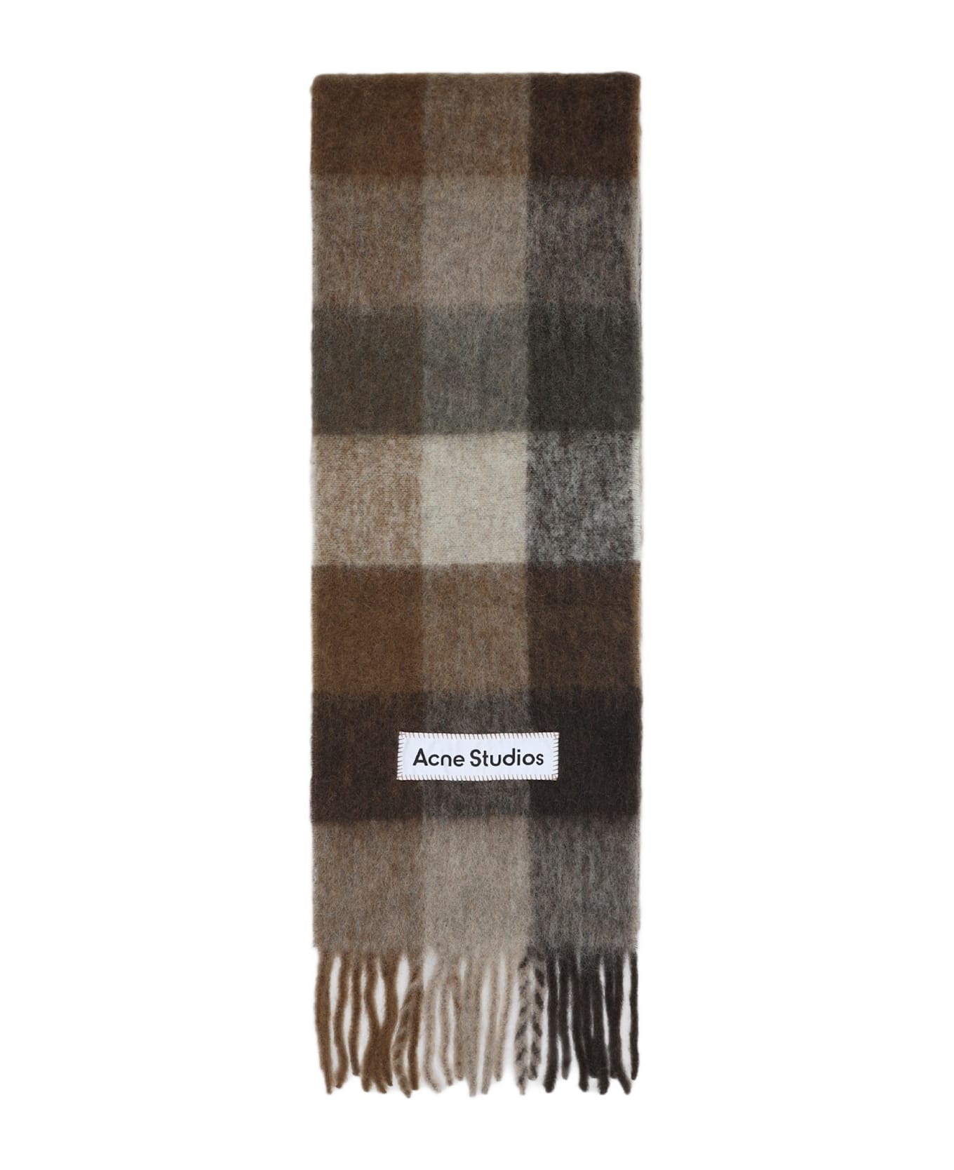 Acne Studios Alpaca Scarf - Dtj Dark Brown White