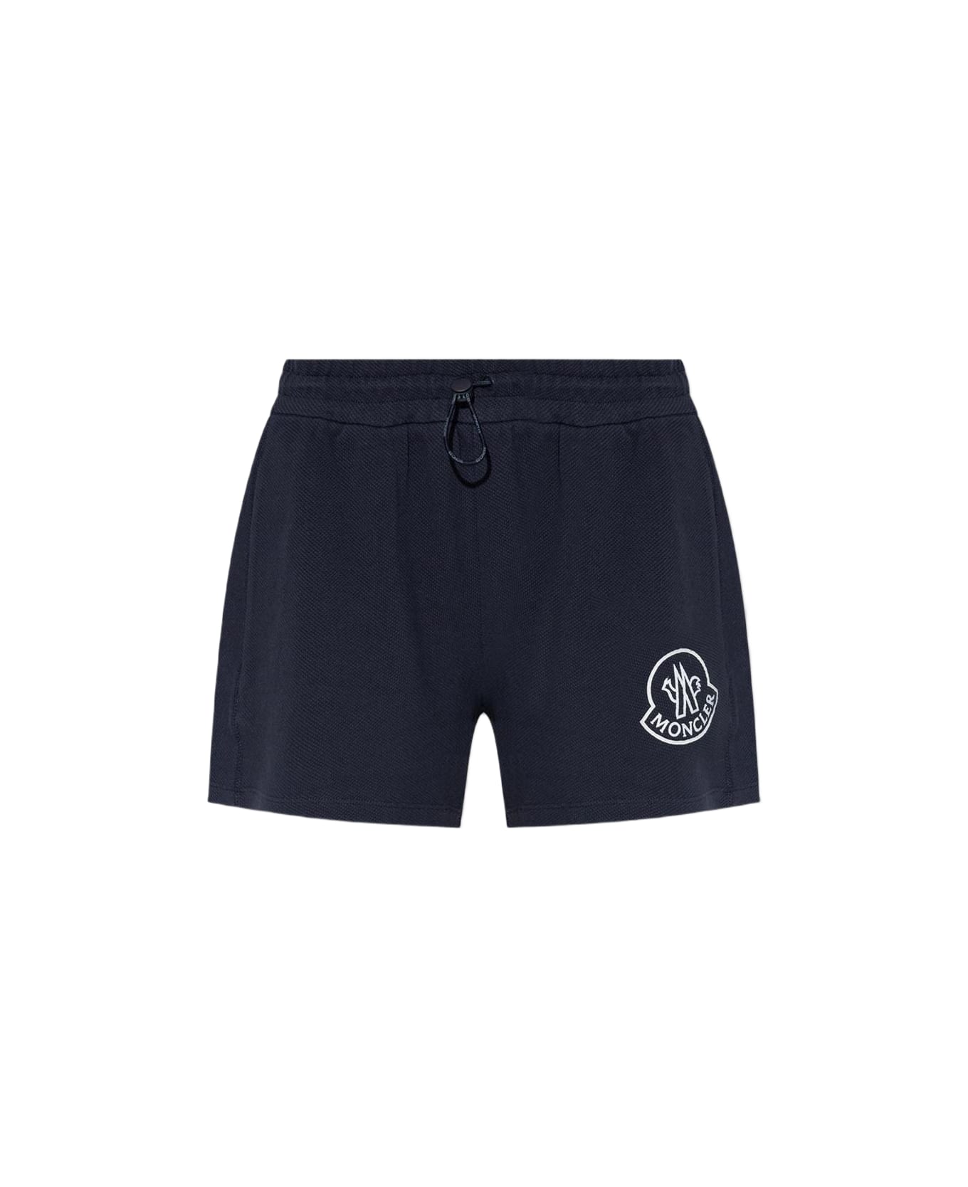 Moncler Shorts With Logo - Blu