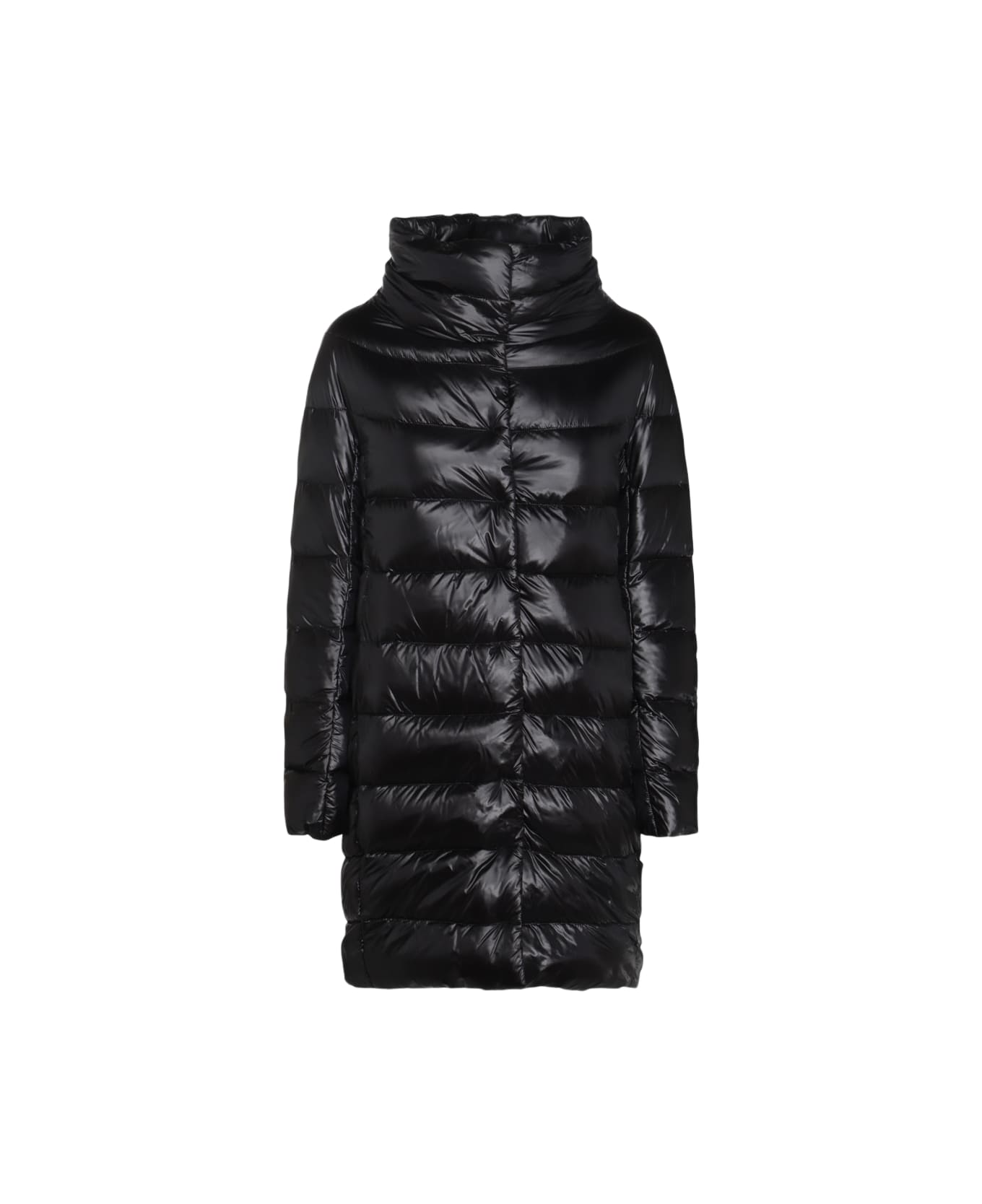 ダウンジャケット・コート HERNO Black nylon down jacket (PI0485DICM0312017Z 9300) Herno - Quilted Down Jacket