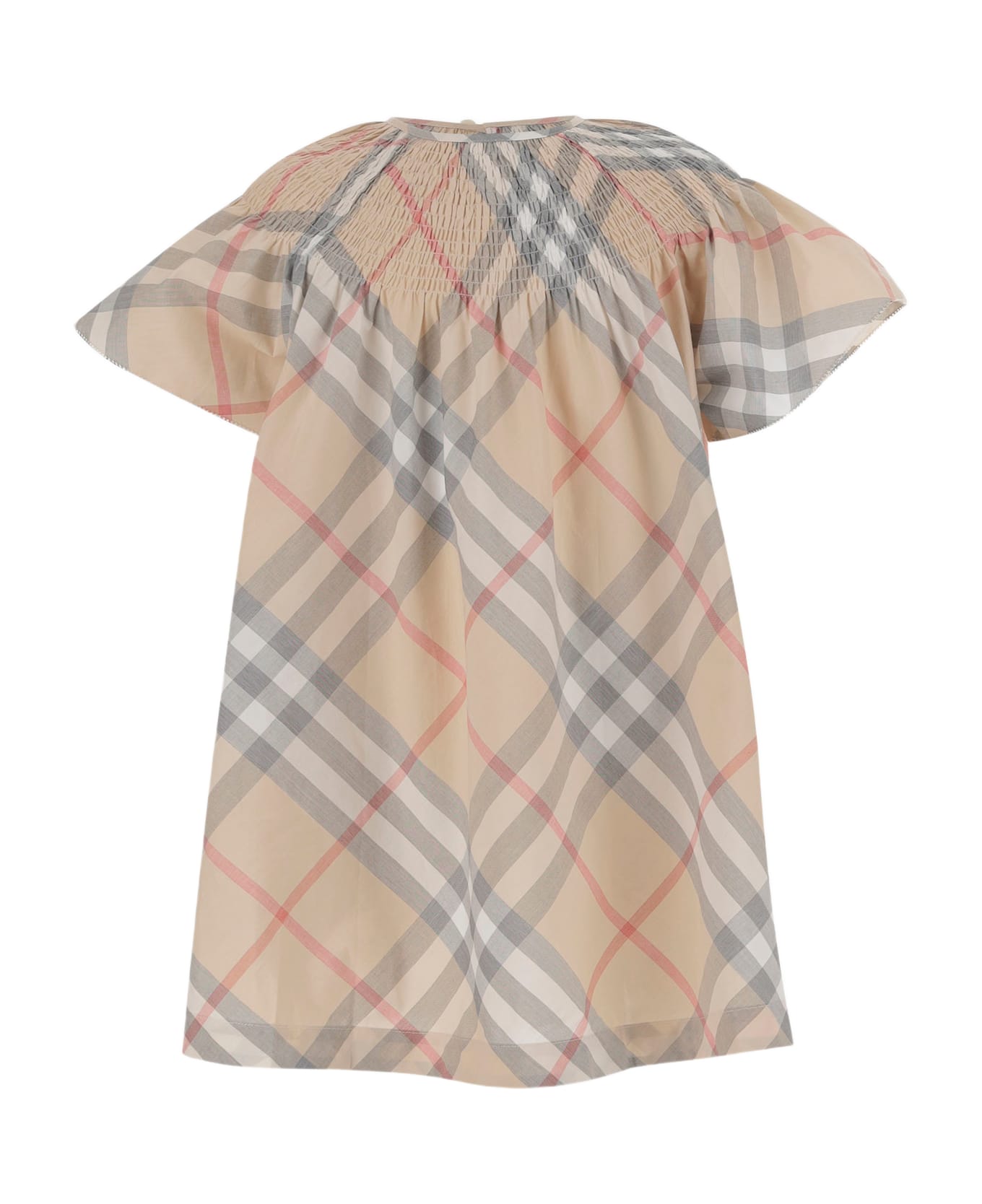 Burberry Cotton Check Dress - Red