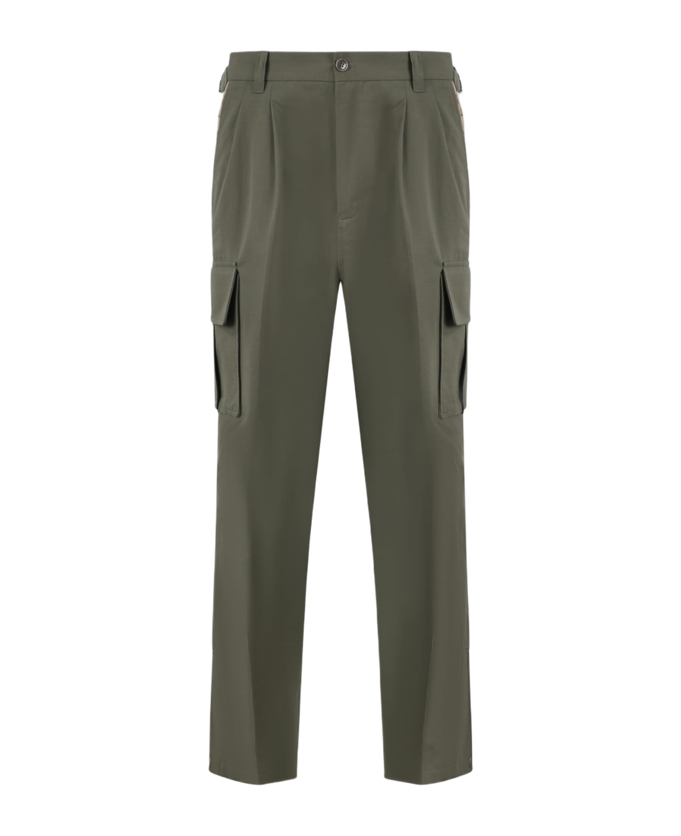 Gucci Green 'cargo' Pants With Branded Details In Supreme Fabric In Cotton Man - Green ボトムス