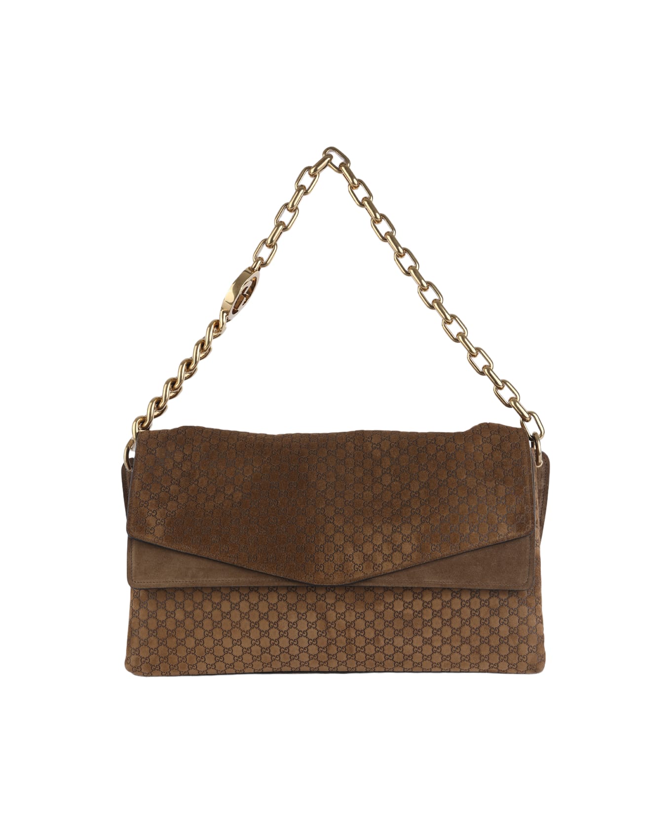 Gucci Brown Leather Shoulder Bag - Brown