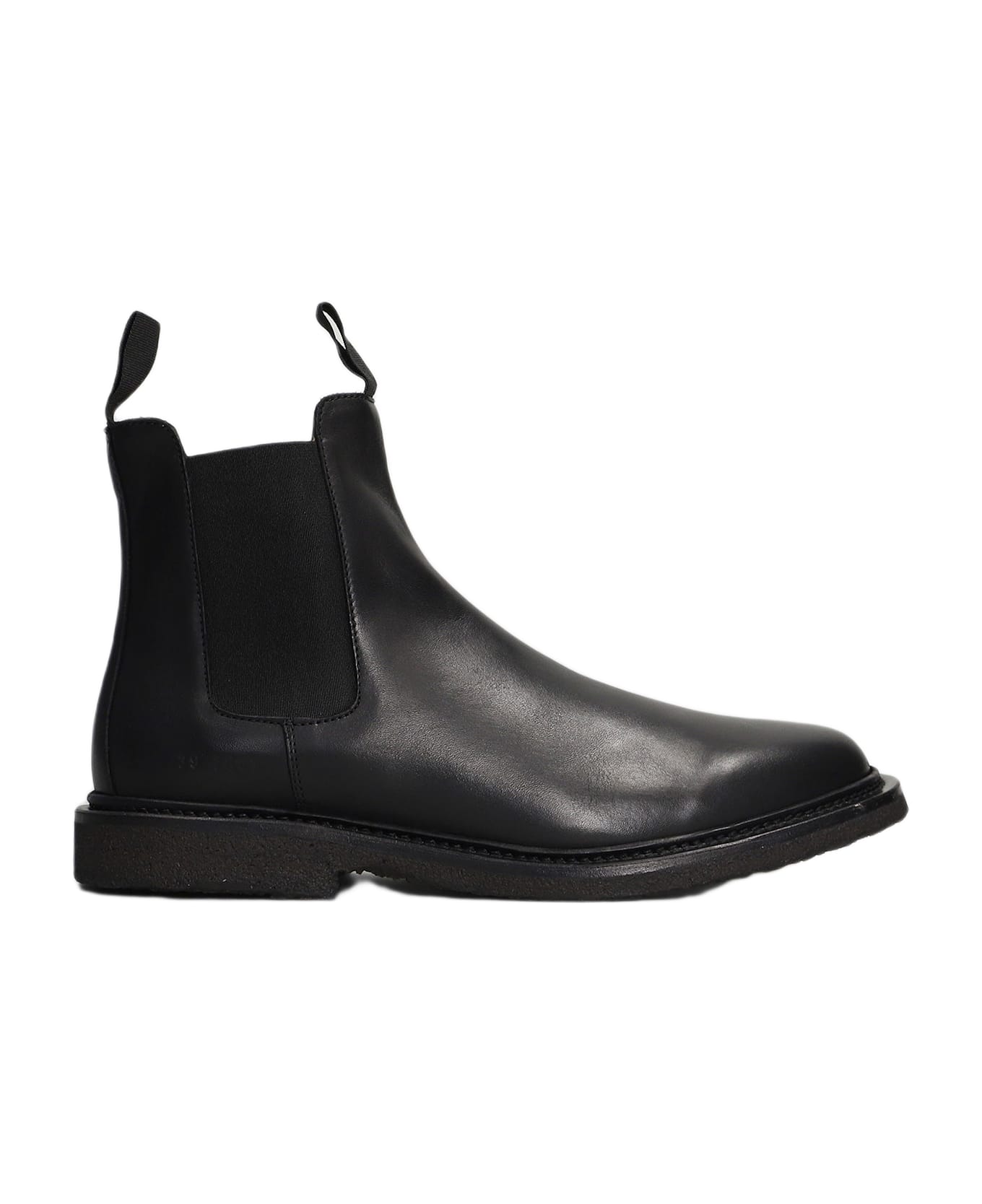 Common Projects Chelsea Ankle Boots In Black Leather - black