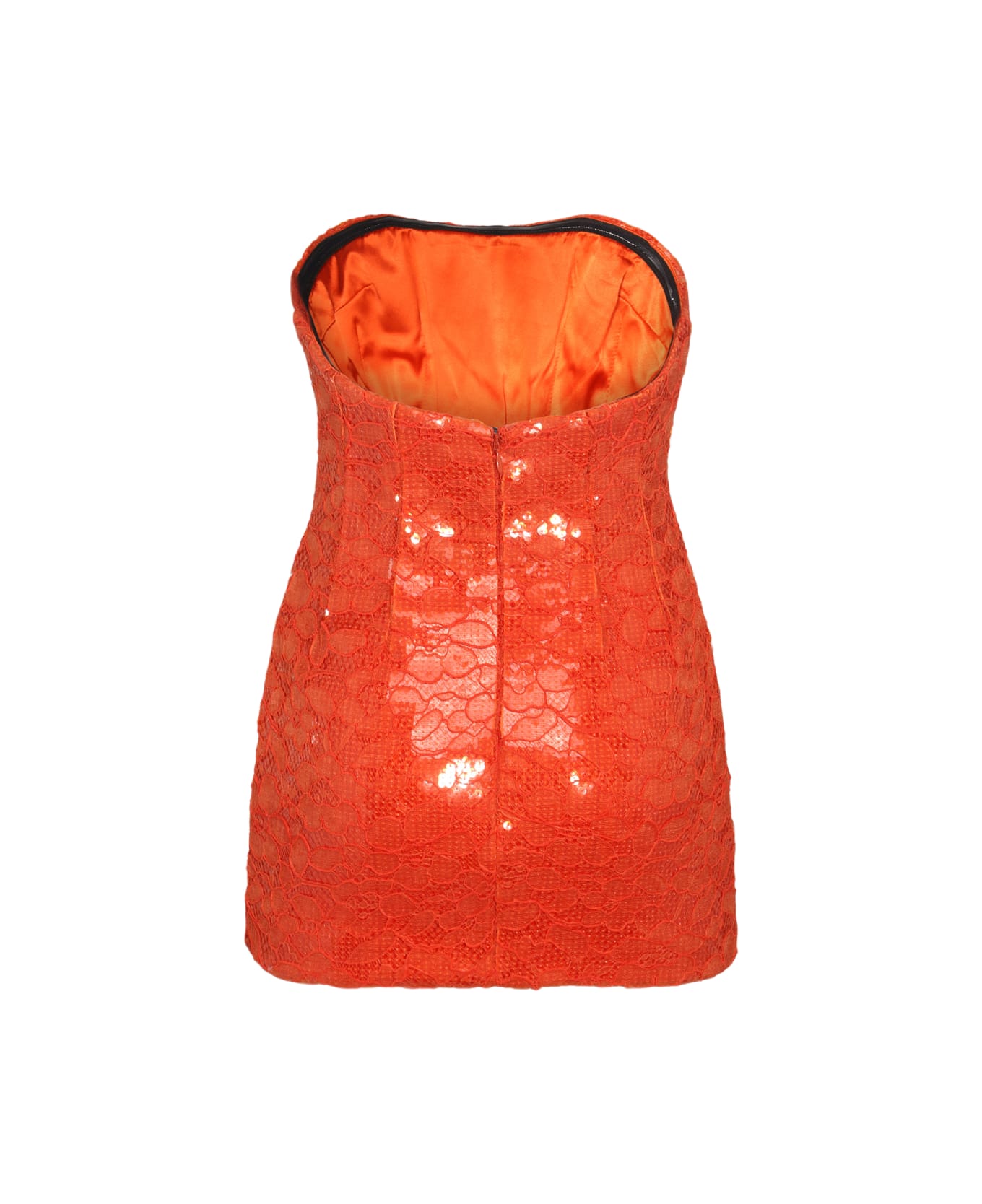Laquan Smith Orange Viscose Blend Dress