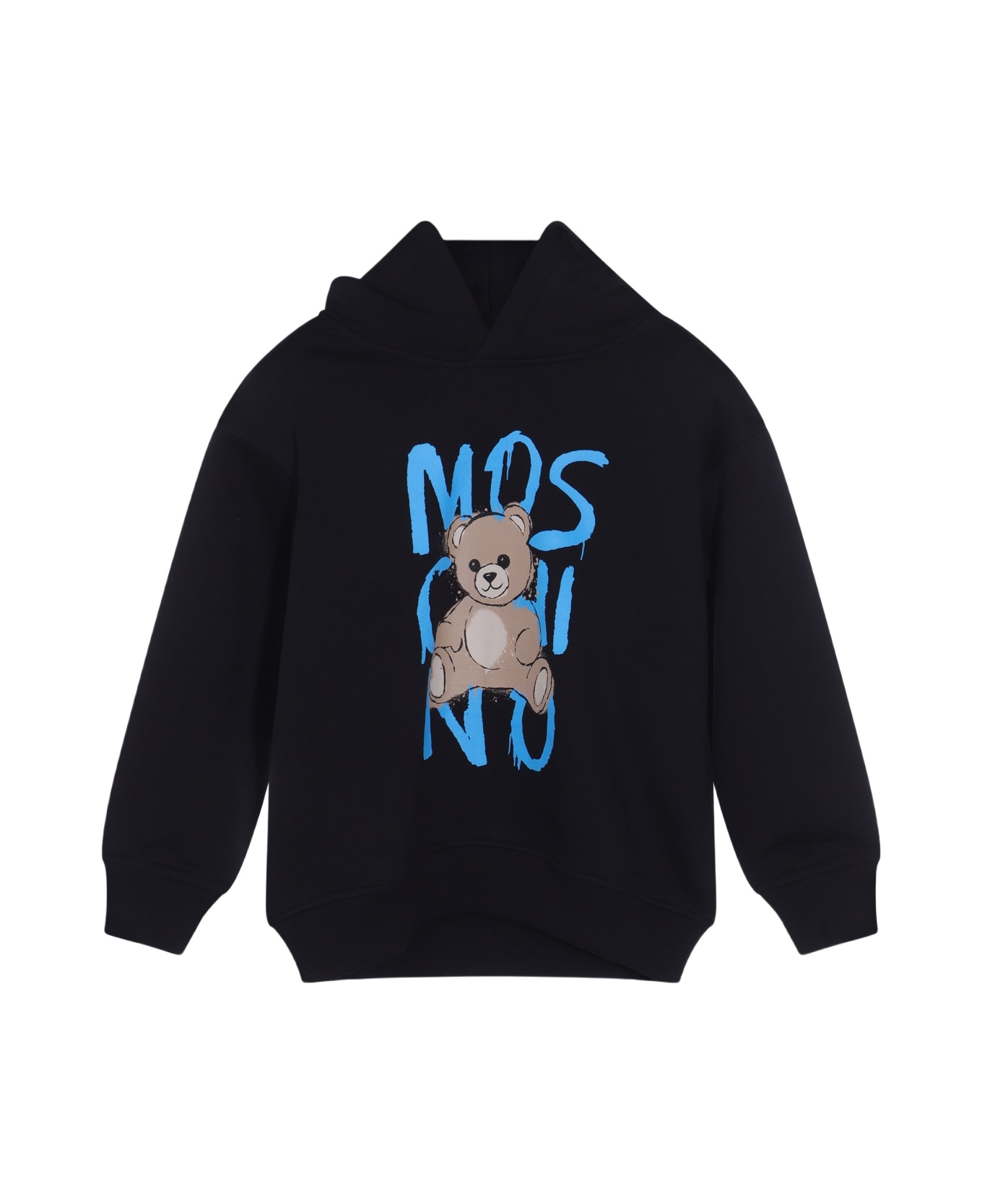 Moschino Black Cotton Sweatshirt - NERO/BLACK