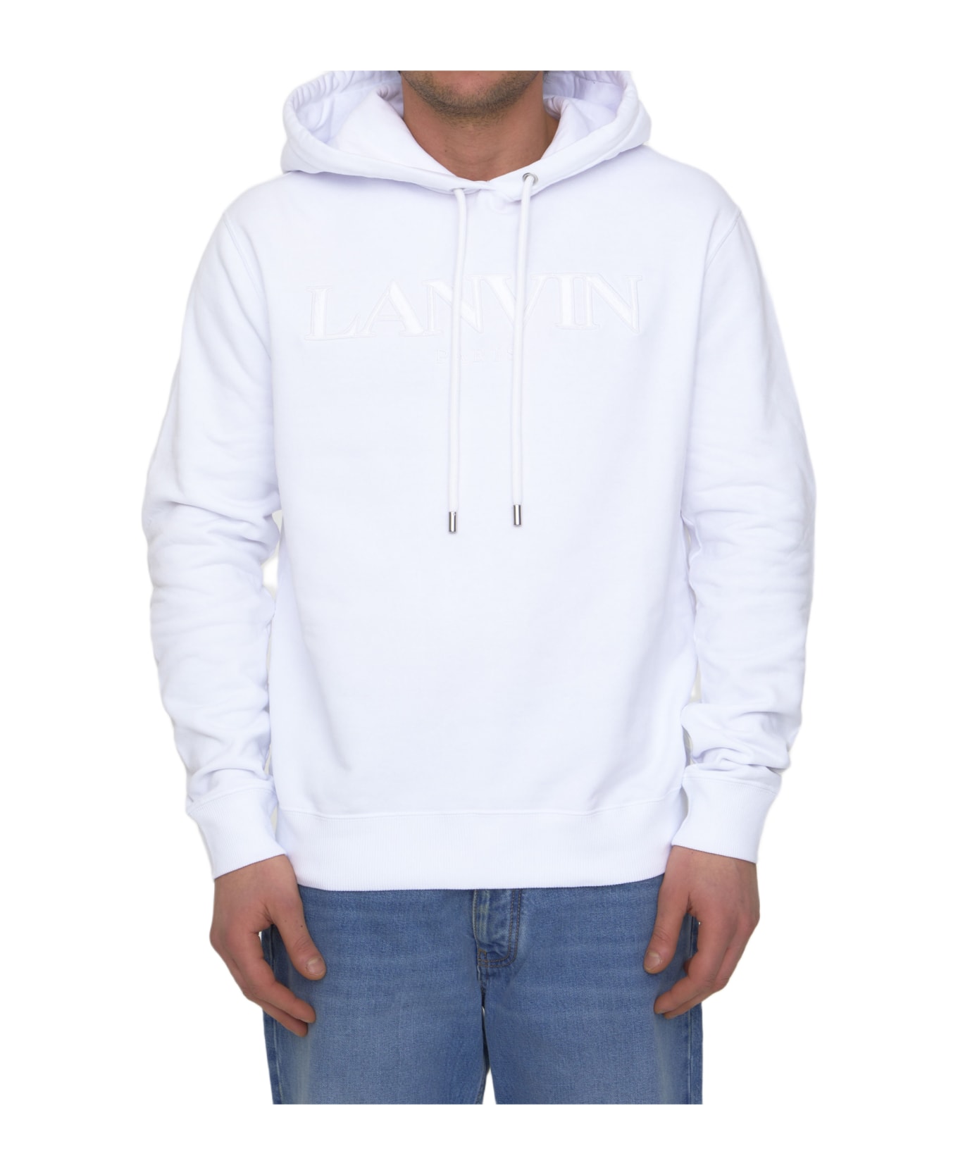 Lanvin Cotton Hoodie With Logo - WHITE