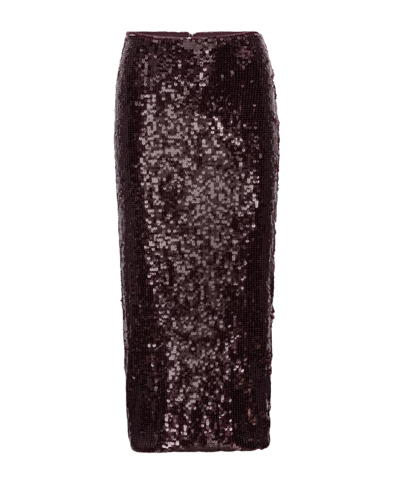 Rotate by Birger Christensen Sequins Skirt - Red