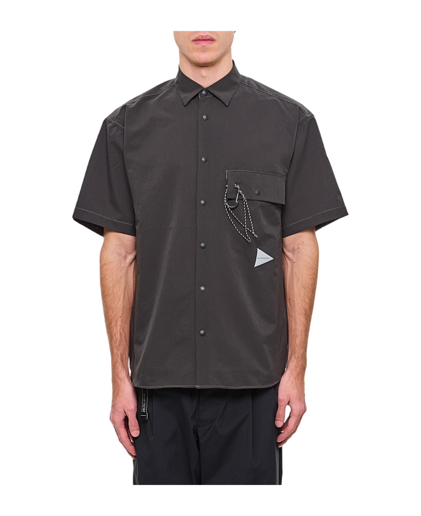 And Wander Short Sleeve Shirt - Grey