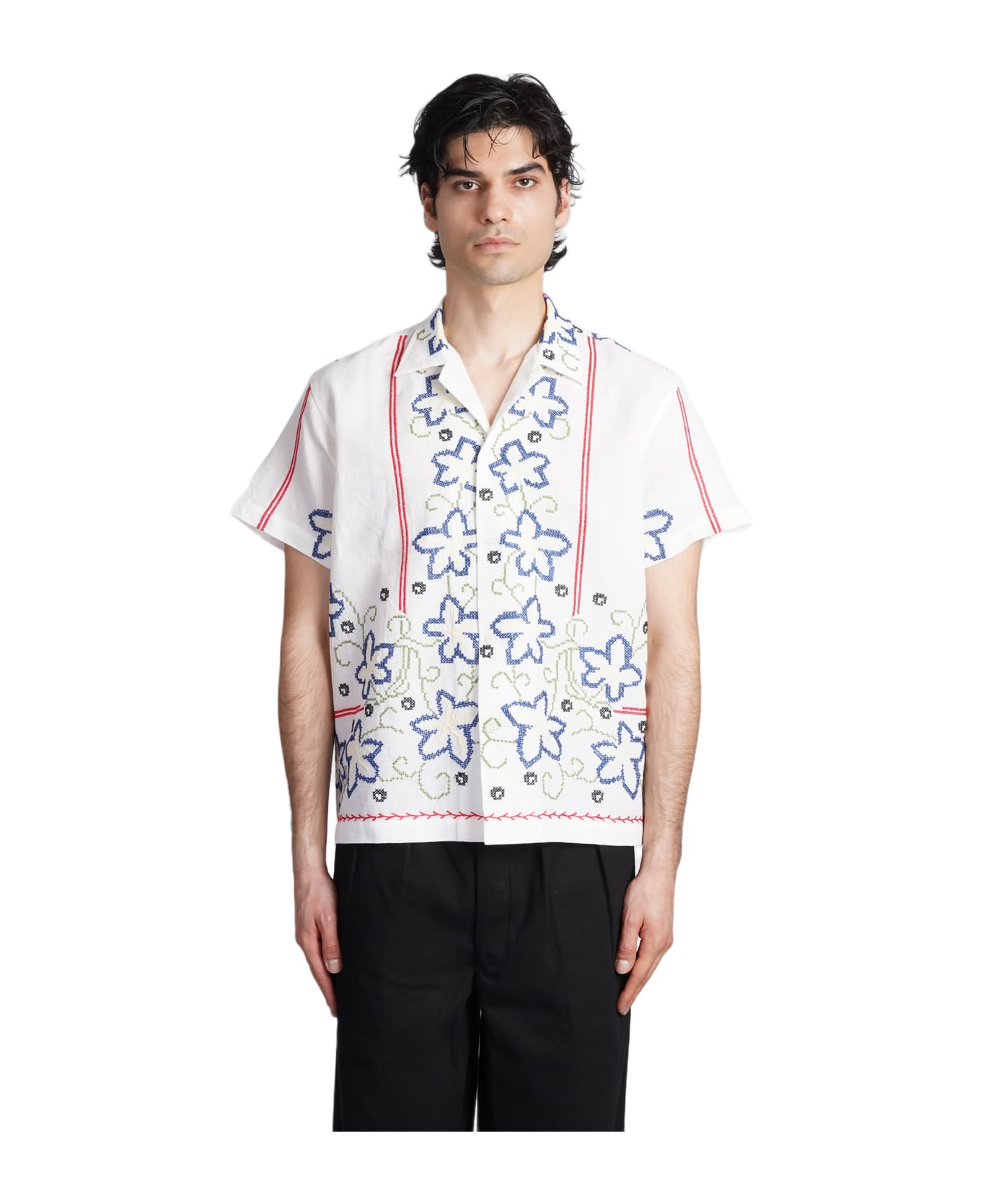 Bode Shirt In White Cotton - white