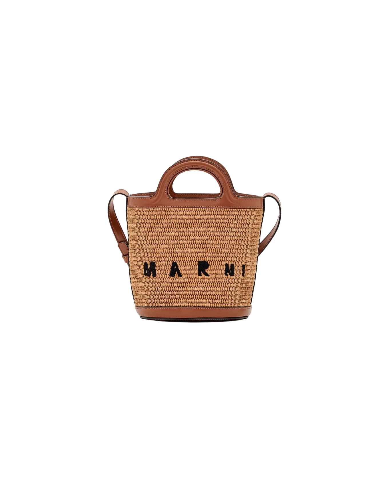 Marni Mini Tropicalia Raffia Bucket Bag - Beige トートバッグ