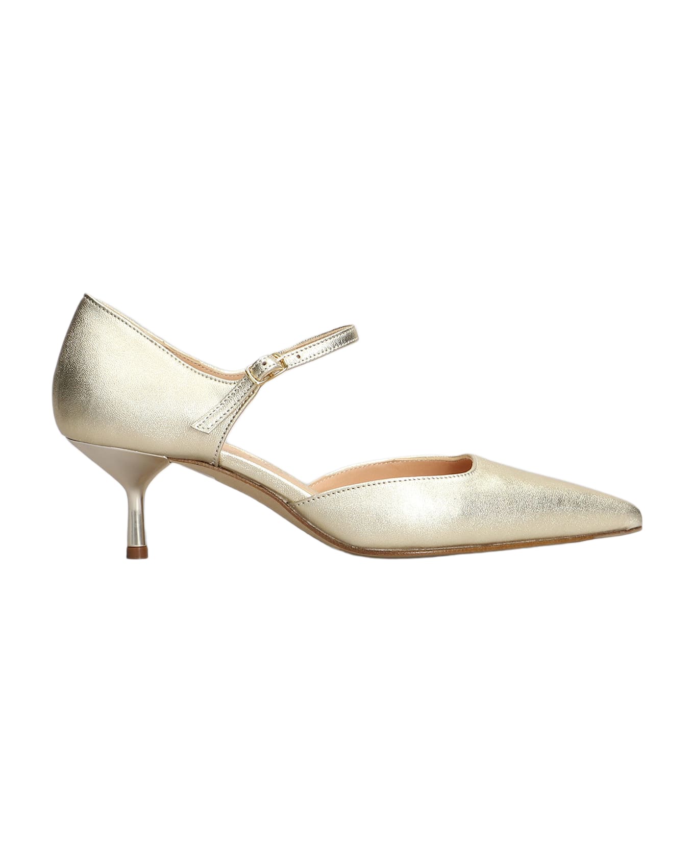 The Seller Pumps In Platinum Leather - platinum