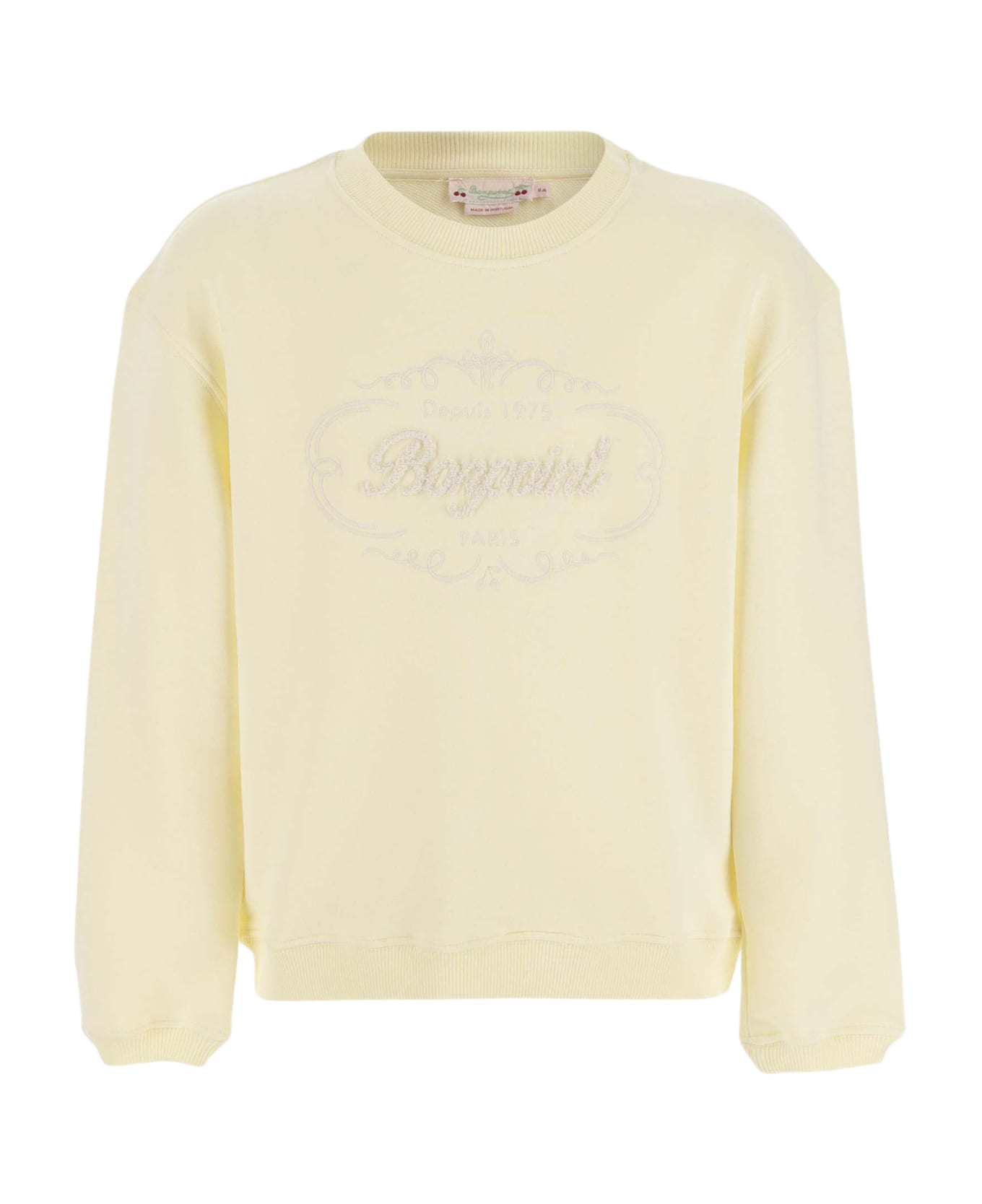 Bonpoint Cotton Sweatshirt With Logo - Yellow