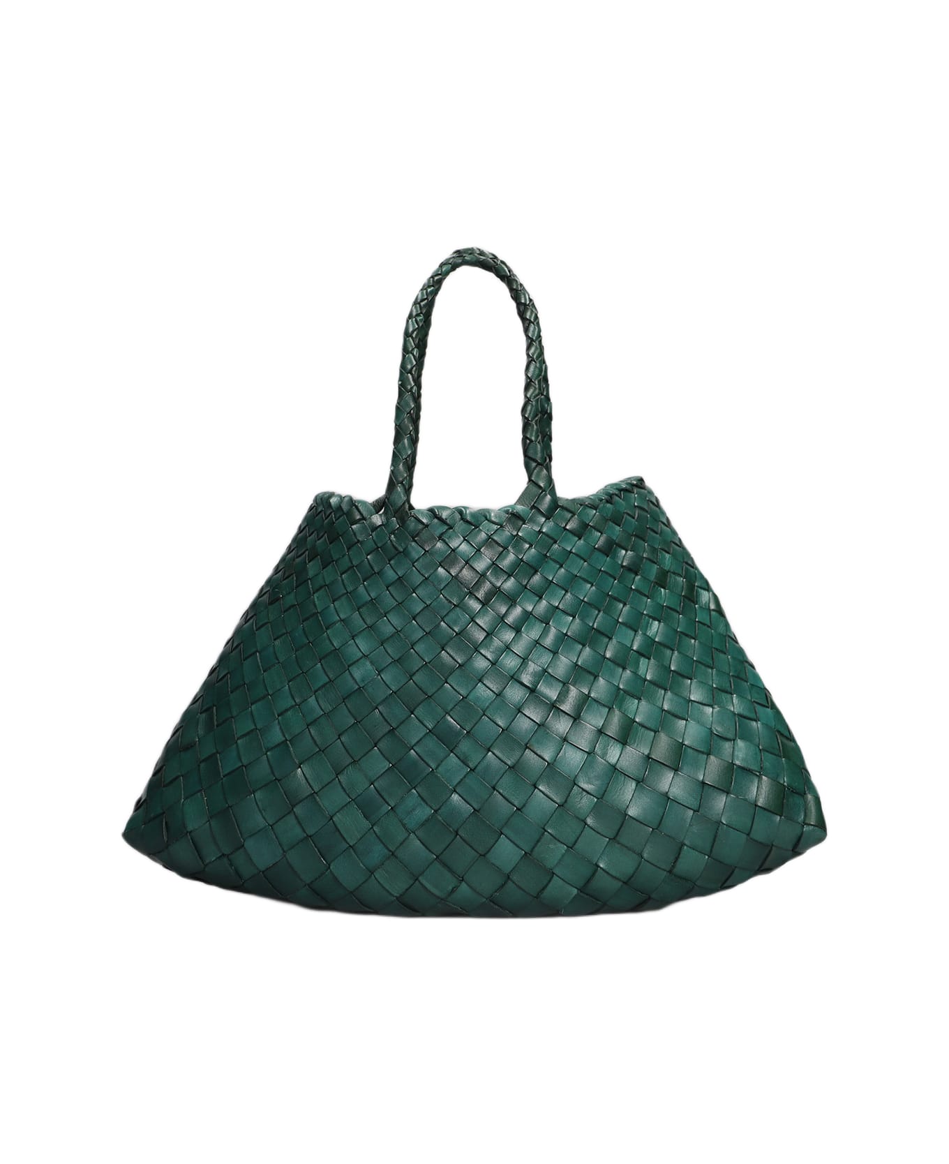 Dragon Diffusion Santa Croce Small Tote In Green Leather - green