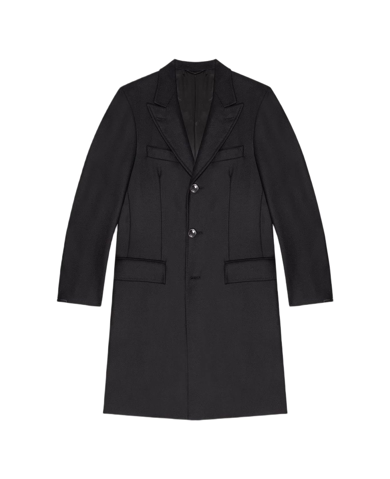 Larusmiani Handmade Overcoat Coat - SPINA NERO