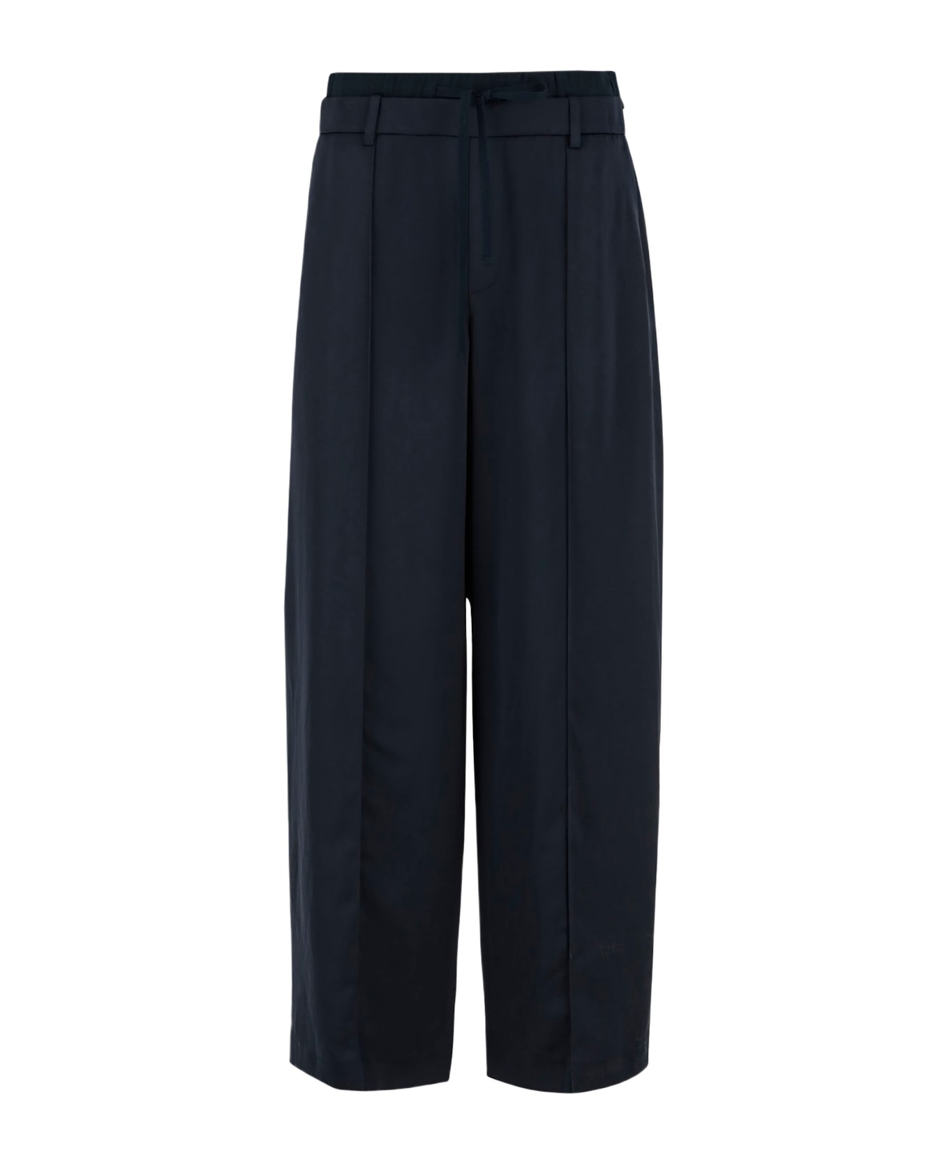 Vince Viscose Blend Double-belted Pants - Blue