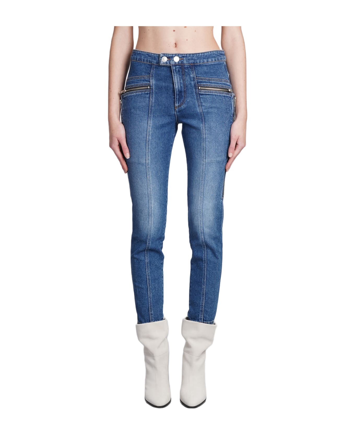 Isabel Marant Prezi Jeans In Blue Cotton - blue