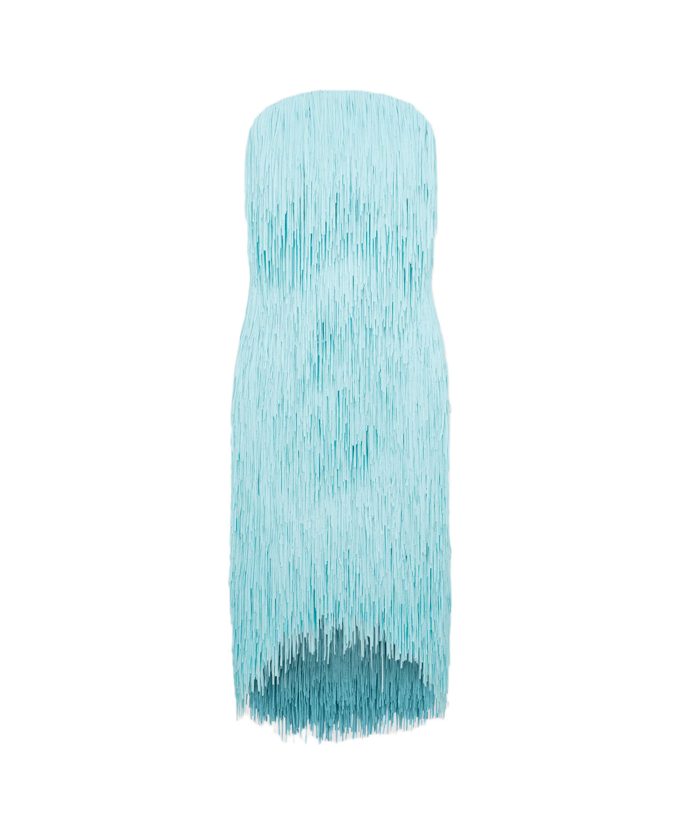 Bottega Veneta Fringed Midi Dress - Celadon