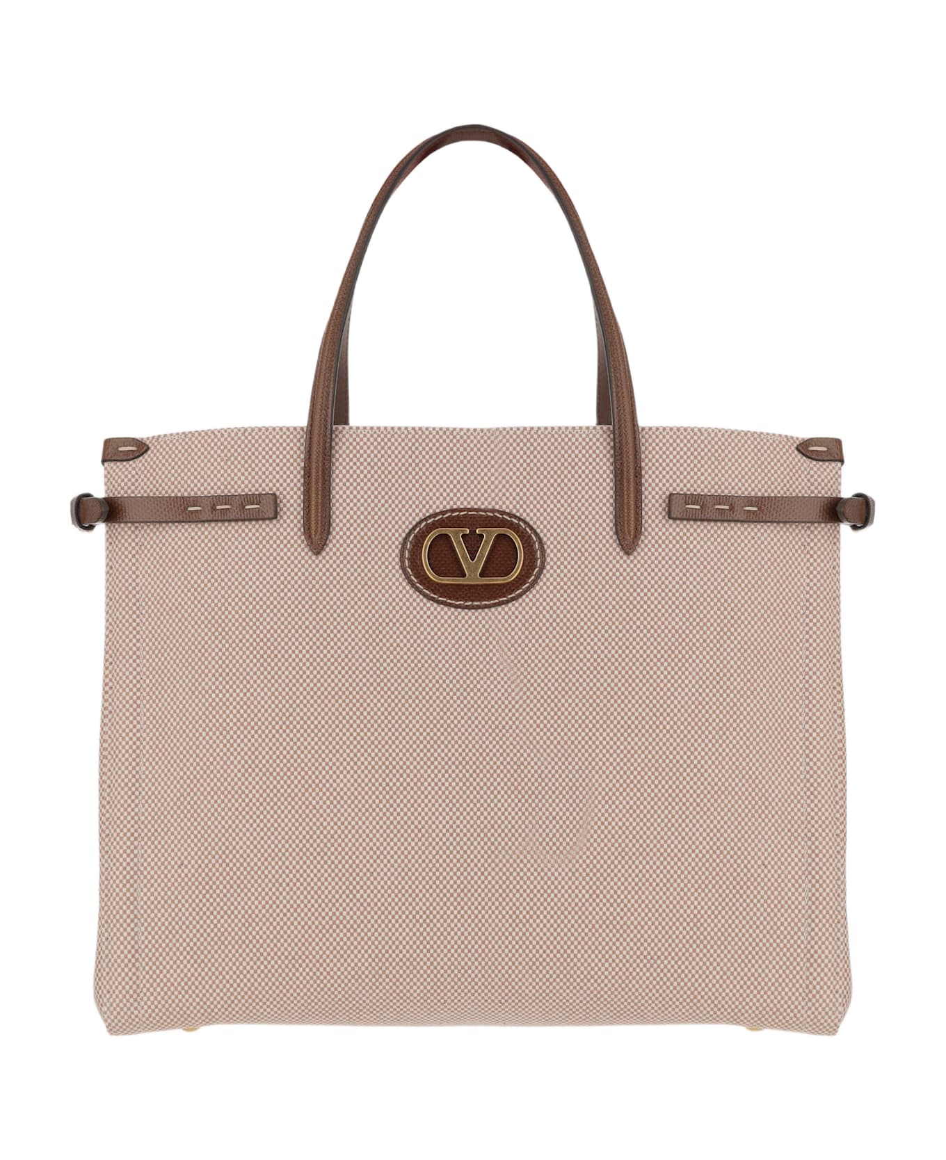Valentino Garavani Medium 
antibes
 Canvas Shopping Bag - Beige