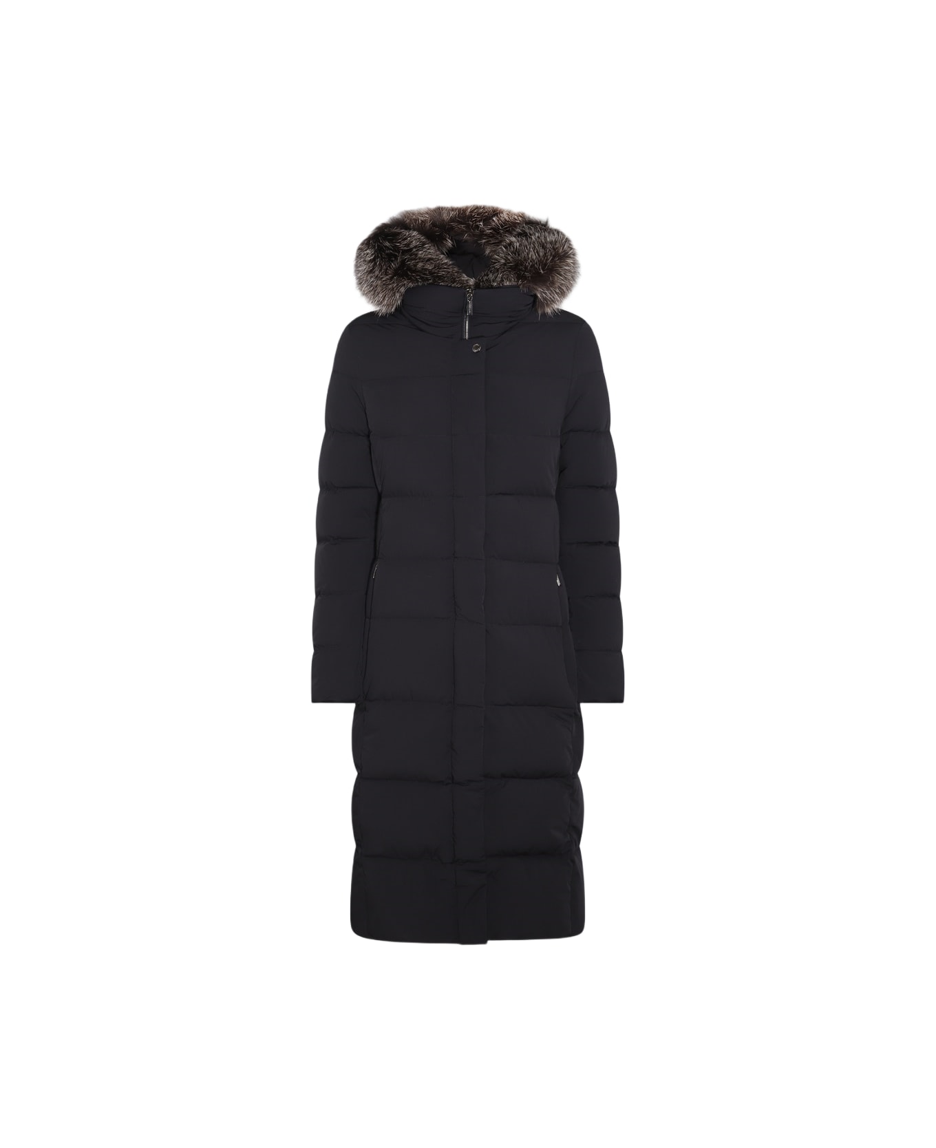 Moorer Dark Blue Wool Down Jacket - DARK BLU