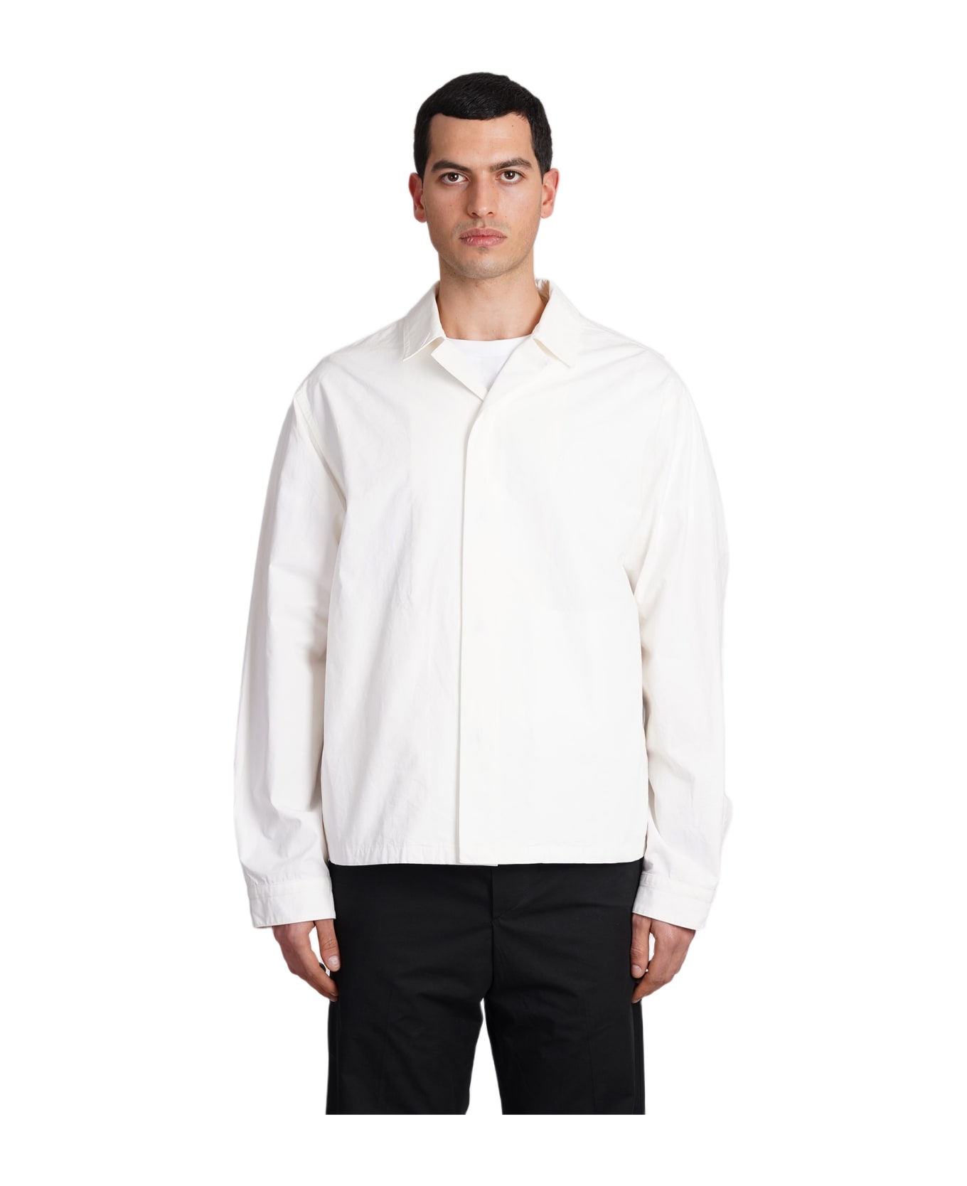 OAMC System Shirt Casual Jacket In White Cotton - white