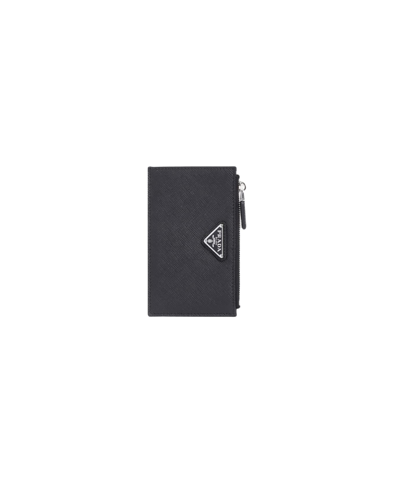 Prada Calf Leather Credit Card Case - Nero