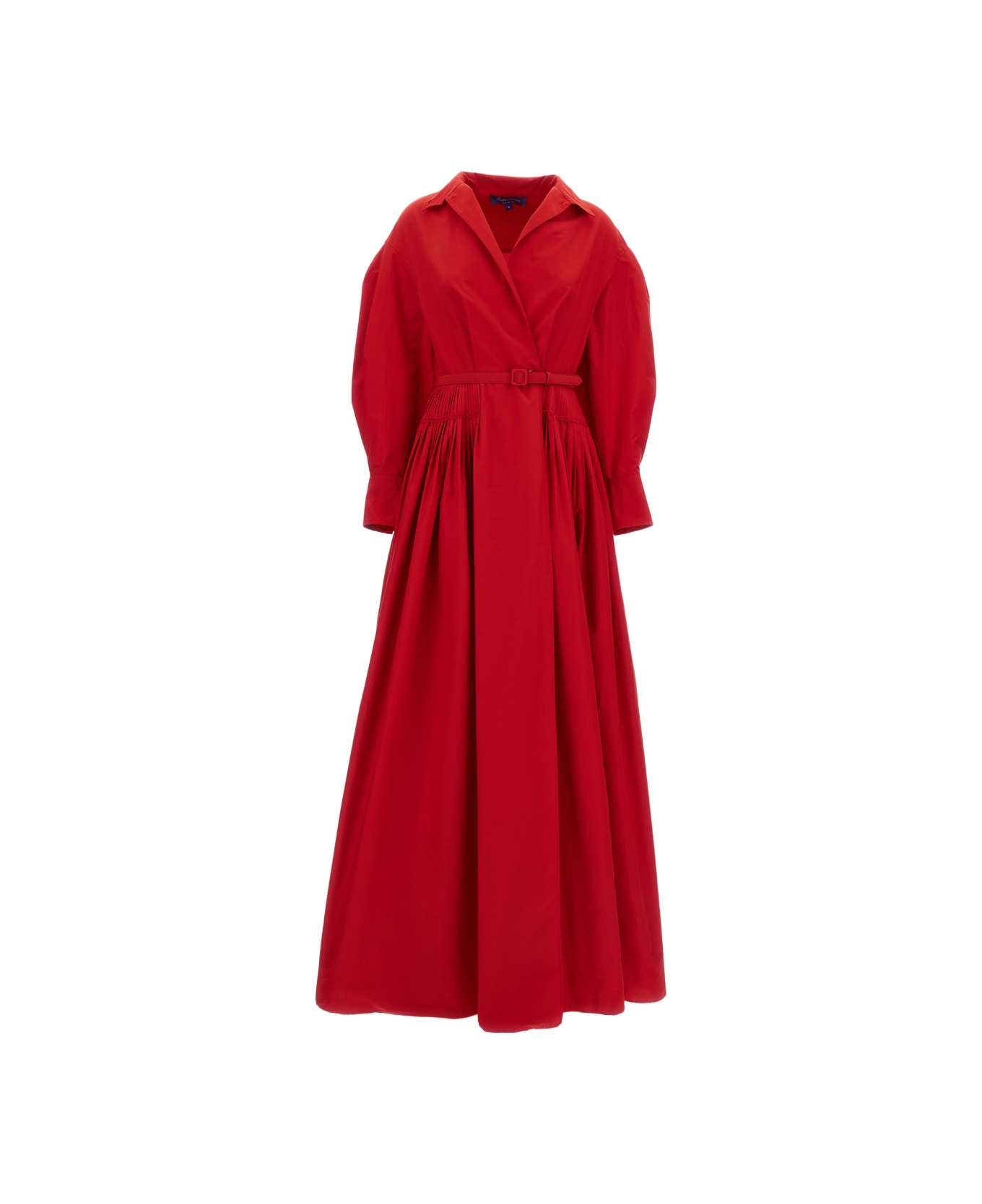 Ralph Lauren Daley-long Sleeve-gown - Red