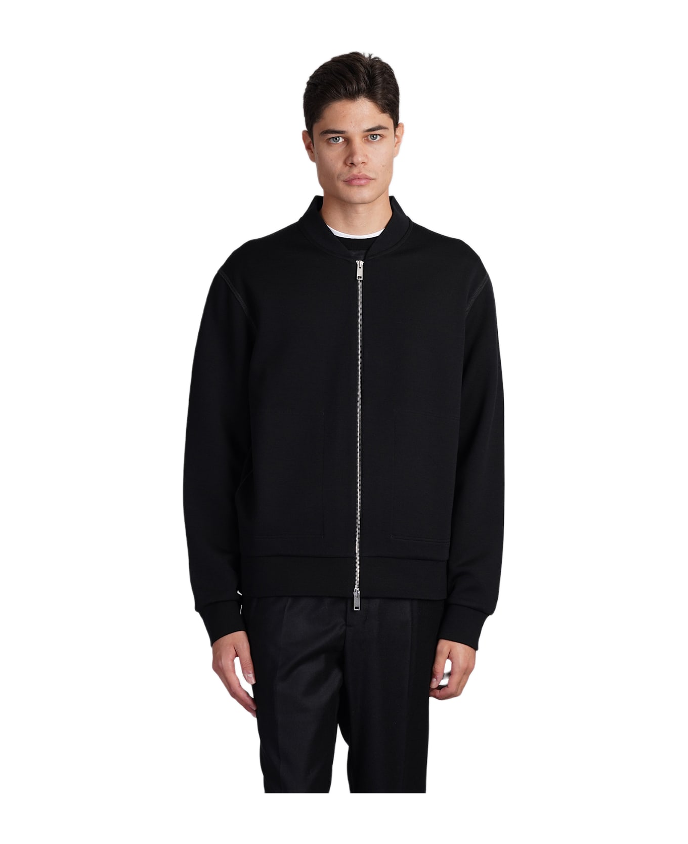 Zegna Sweatshirt In Black Wool - Nero